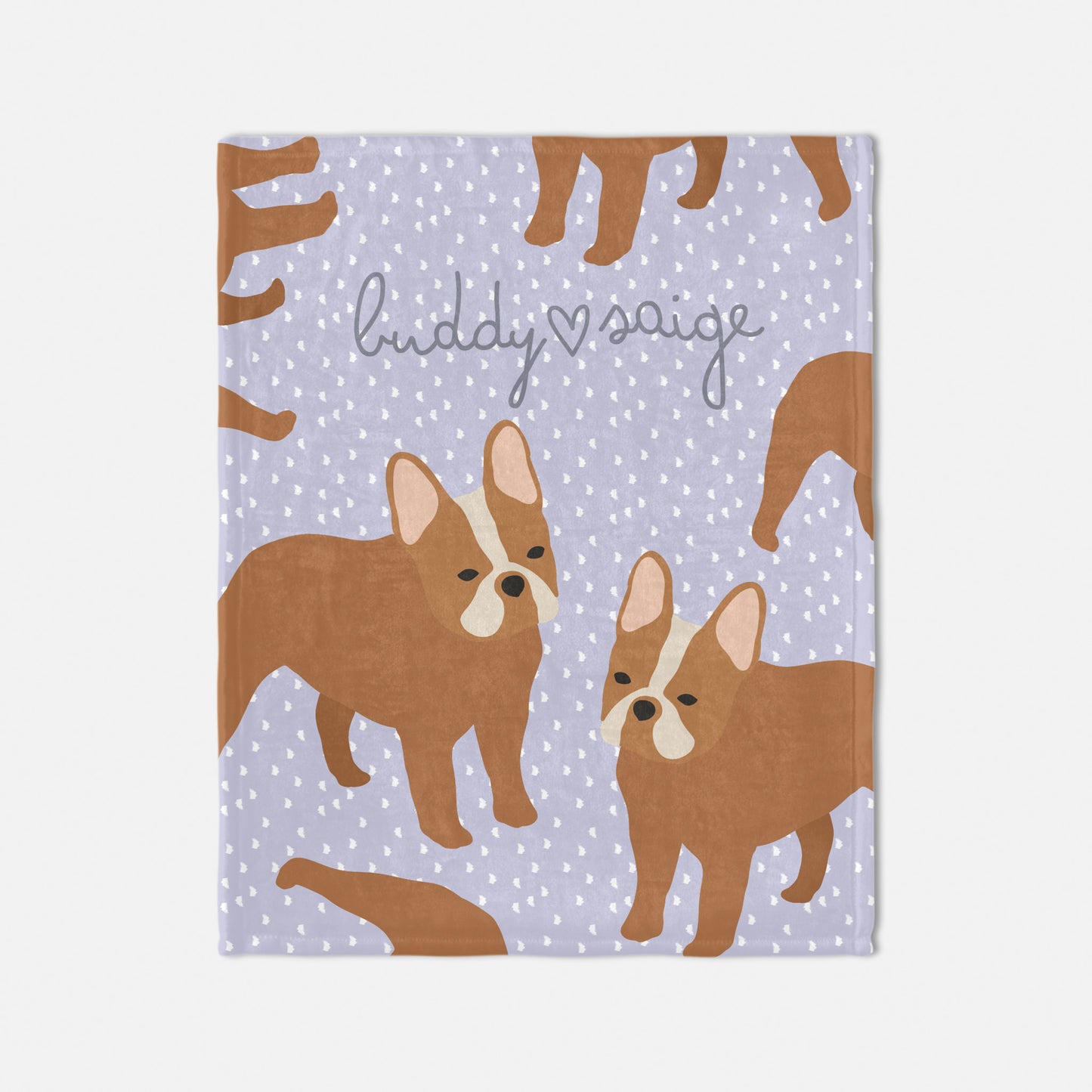 French Bulldog Personalized Baby Blanket