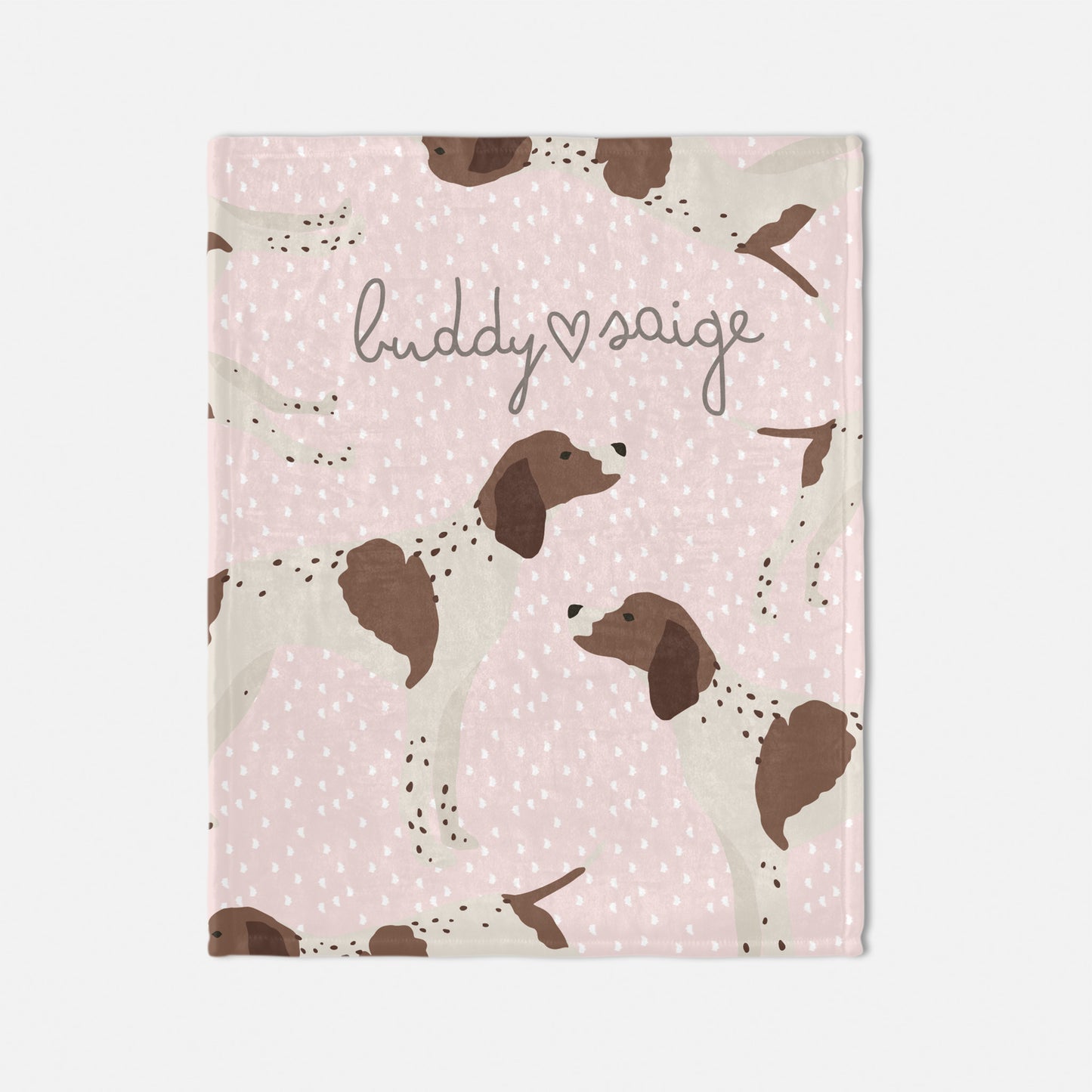 German Pointer Dog Personalized Baby Blanket