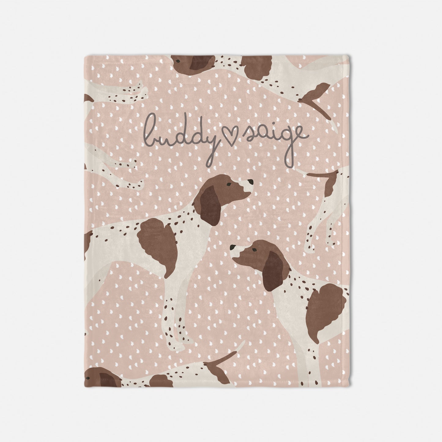 German Pointer Dog Personalized Baby Blanket
