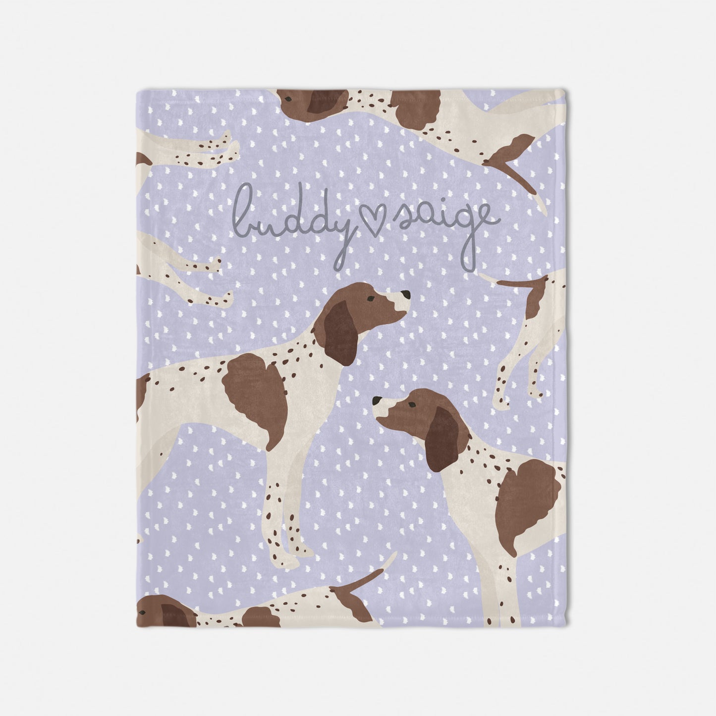 German Pointer Dog Personalized Baby Blanket