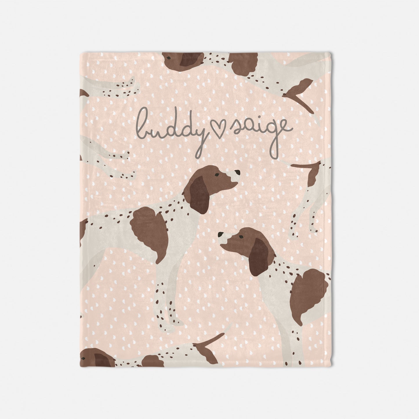 German Pointer Dog Personalized Baby Blanket