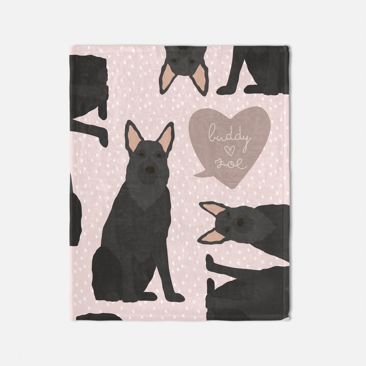 German Shepherd Dog Personalized Baby Blanket