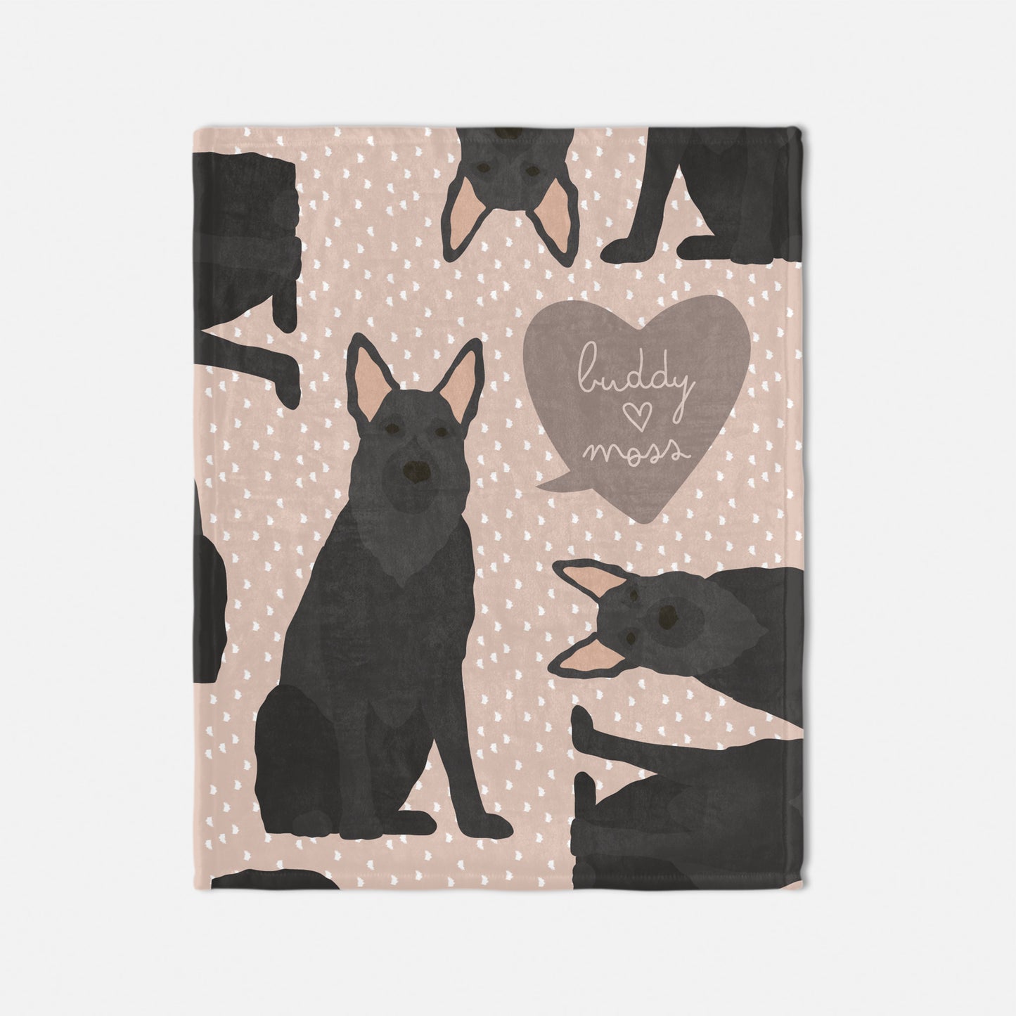 German Shepherd Dog Personalized Baby Blanket
