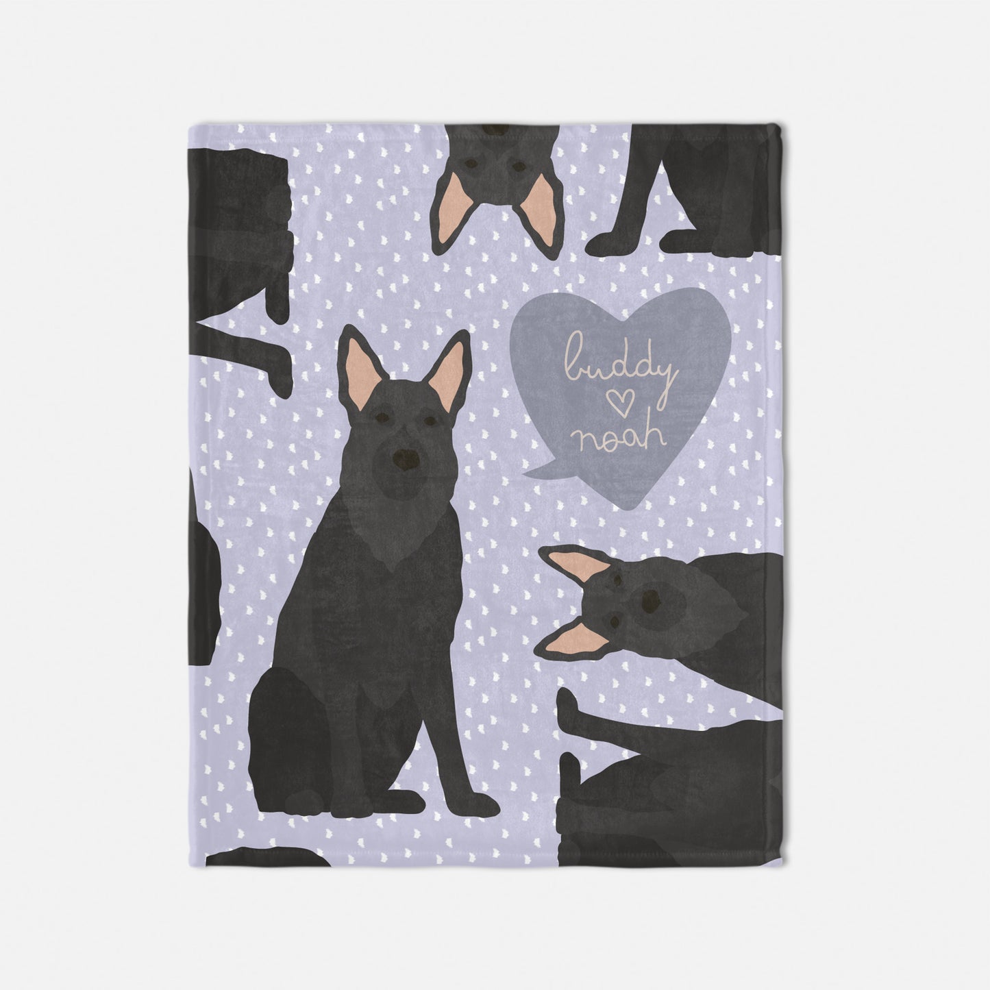 German Shepherd Dog Personalized Baby Blanket