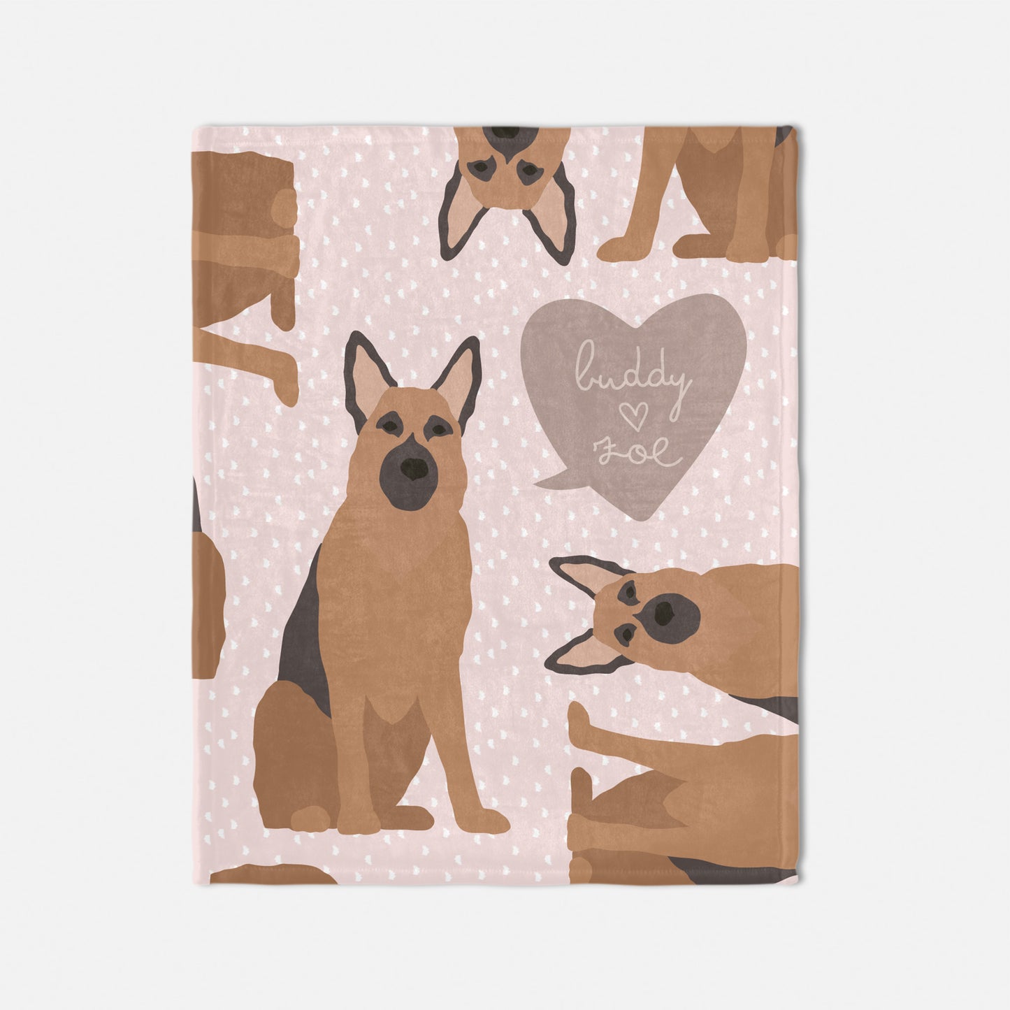 German Shepherd Dog Personalized Baby Blanket