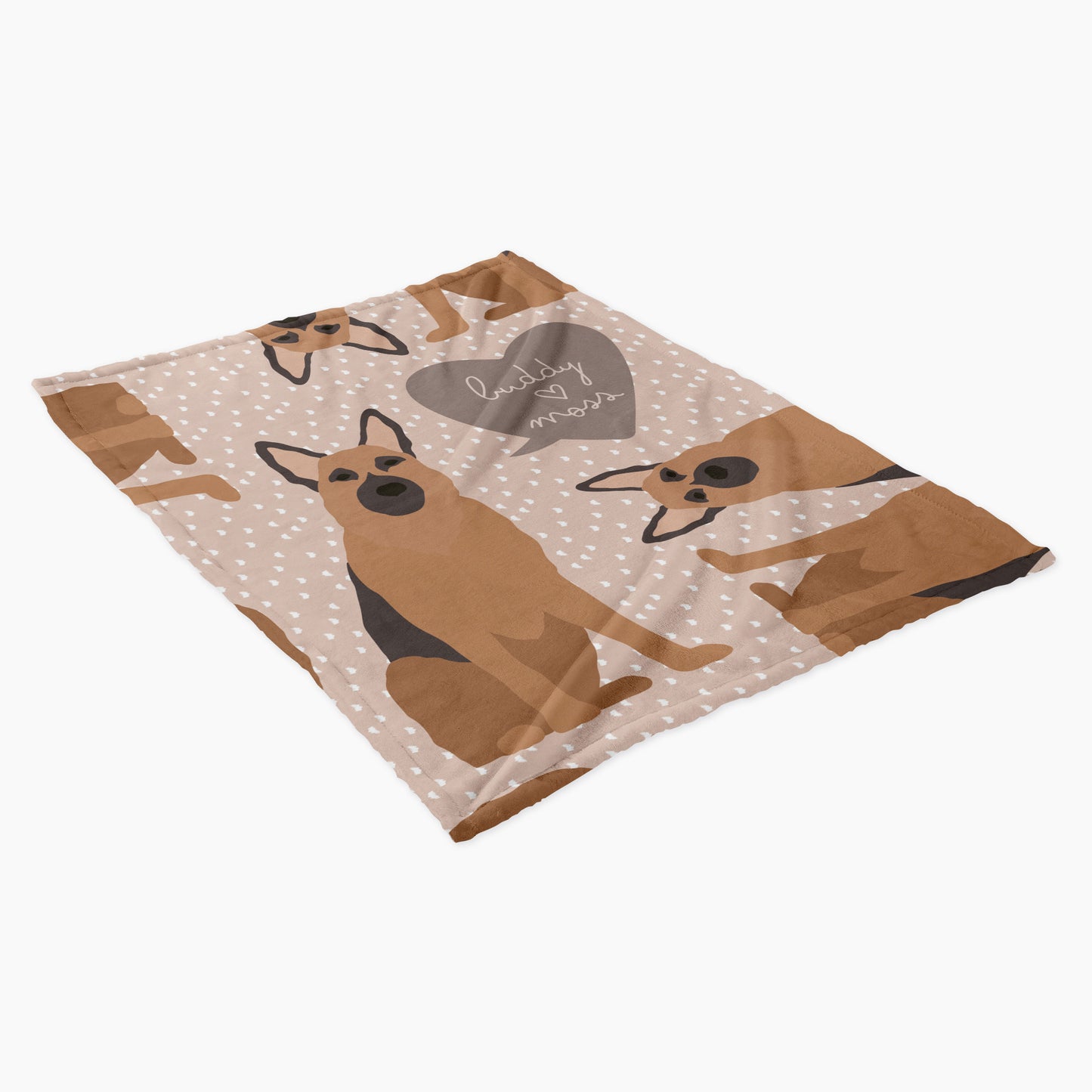 German Shepherd Dog Personalized Baby Blanket