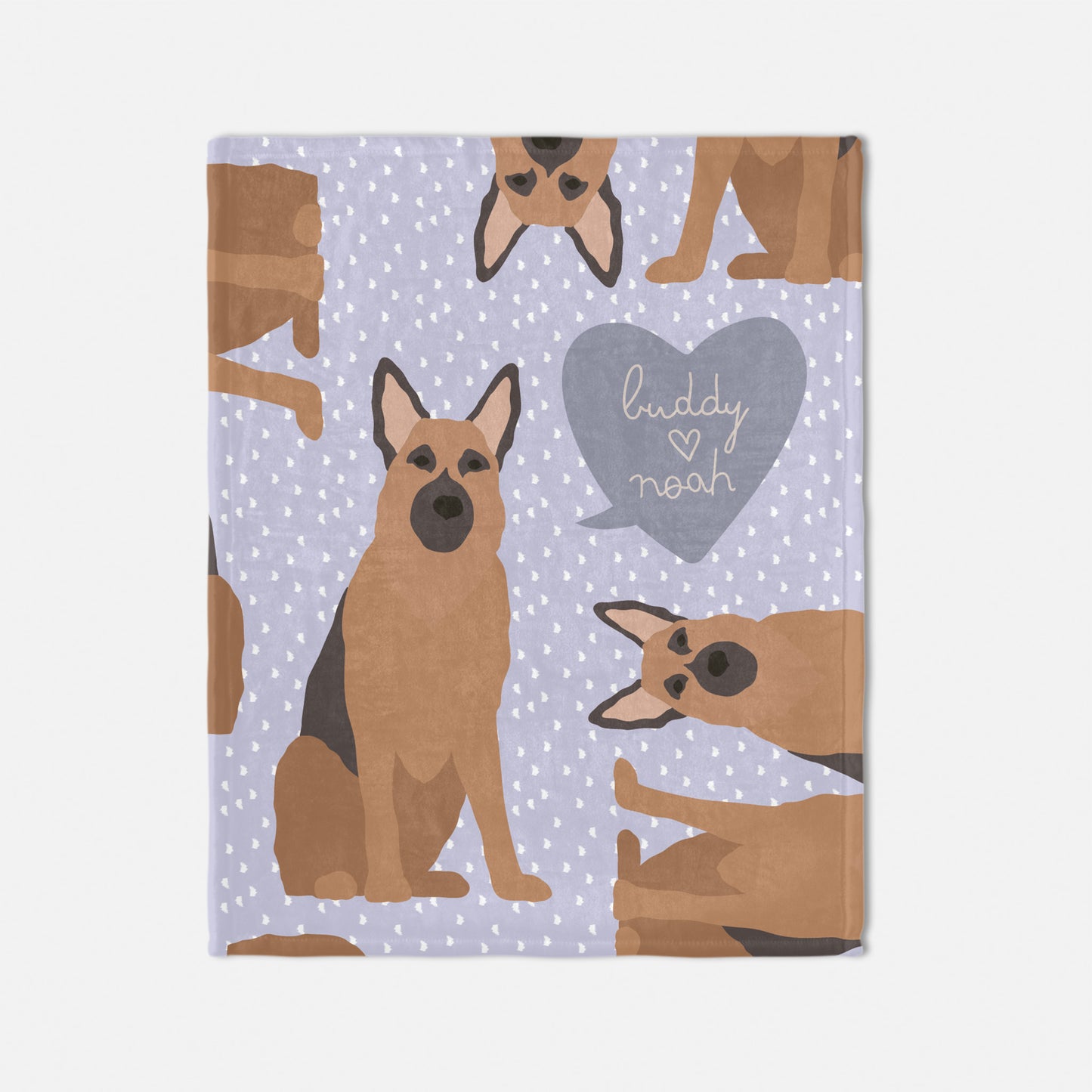 German Shepherd Dog Personalized Baby Blanket