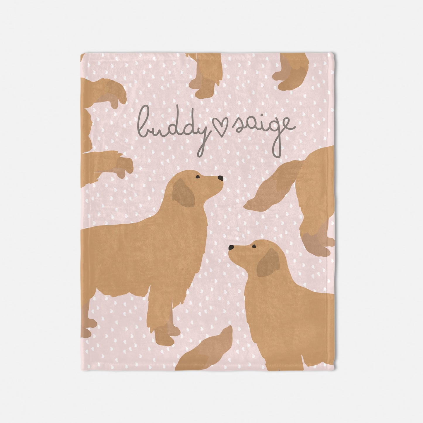Golden Retriever Dog Personalized Baby Blanket