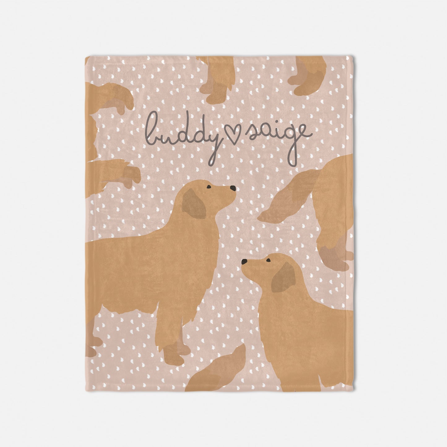 Golden Retriever Dog Personalized Baby Blanket