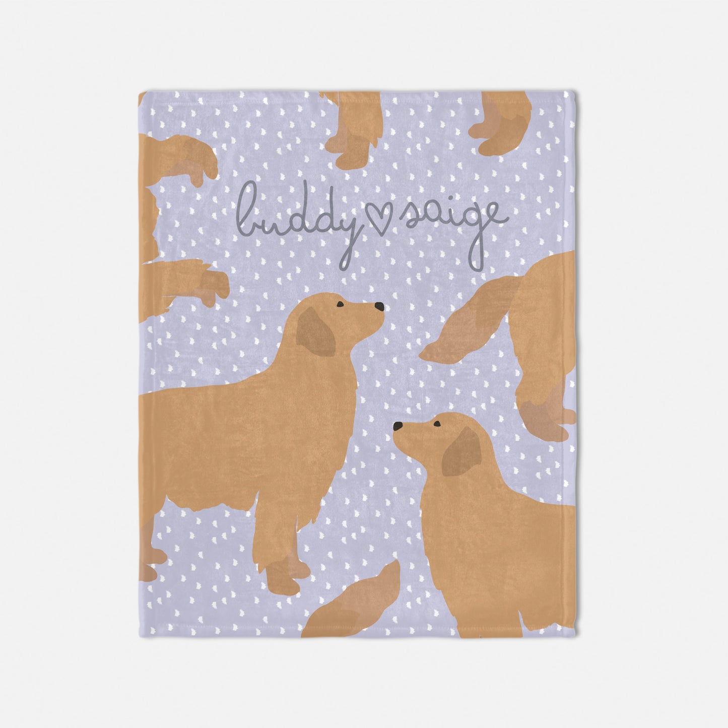 Golden Retriever Dog Personalized Baby Blanket