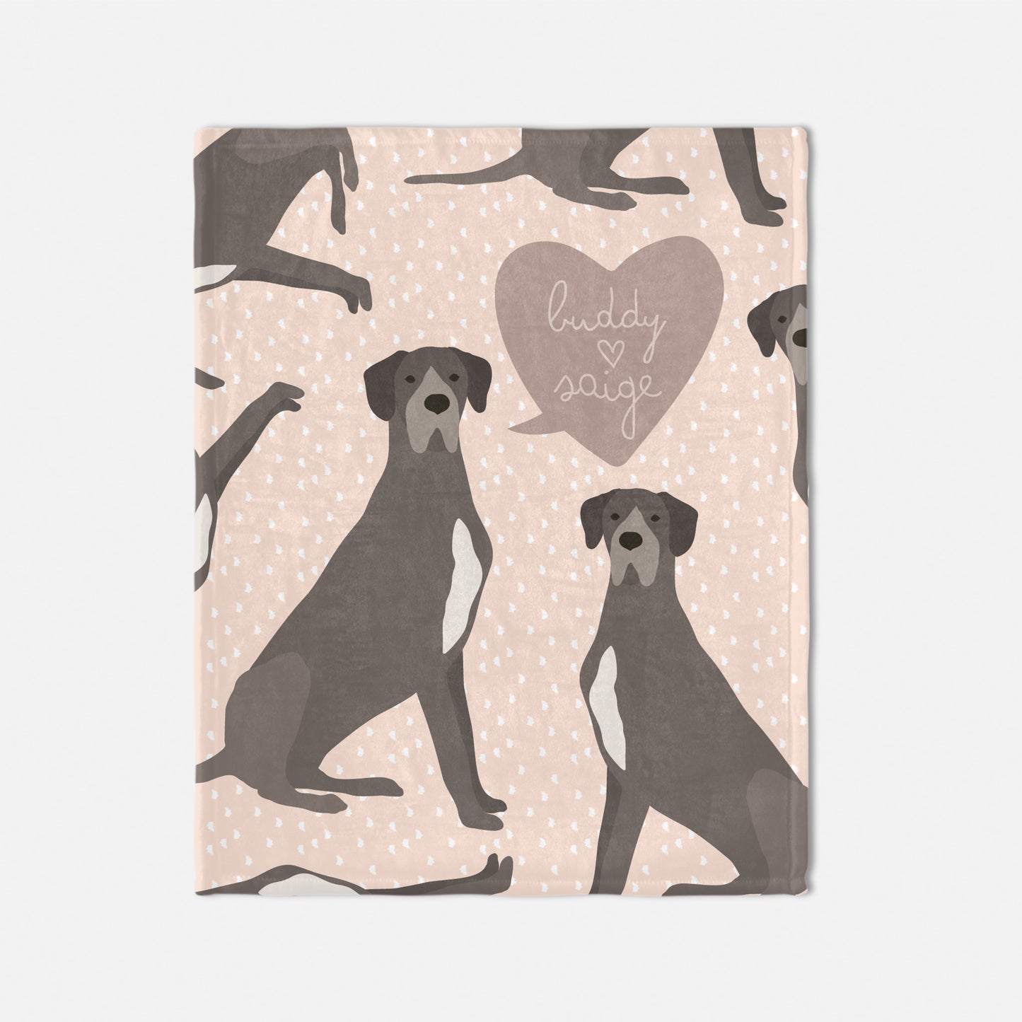 Great Dane Dog Personalized Baby Blanket