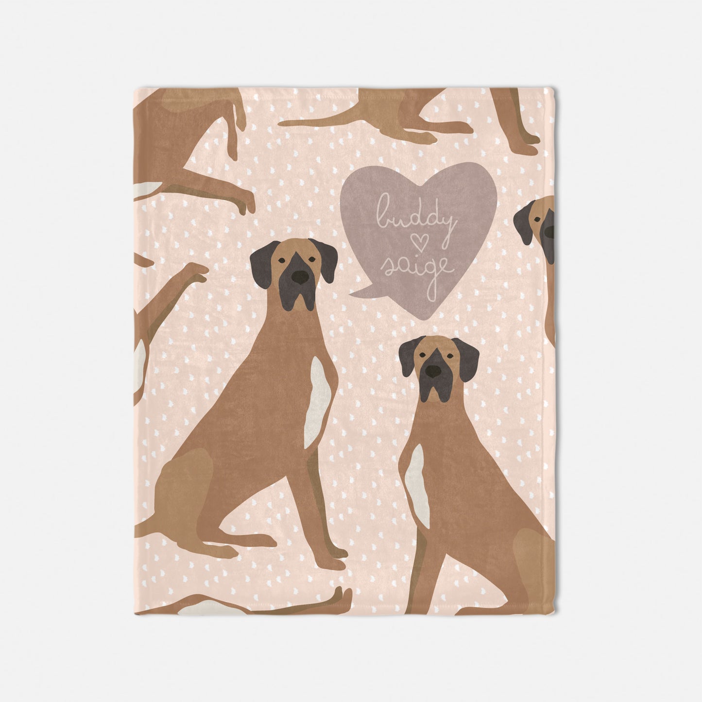 Great Dane Dog Personalized Baby Blanket