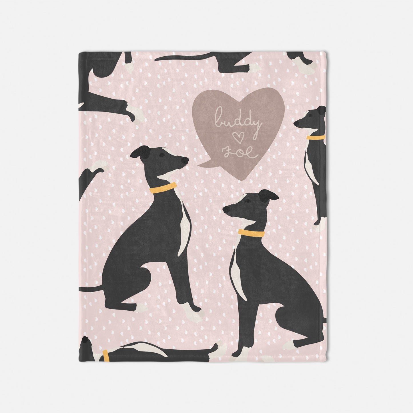 Greyhound Dog Personalized Baby Blanket