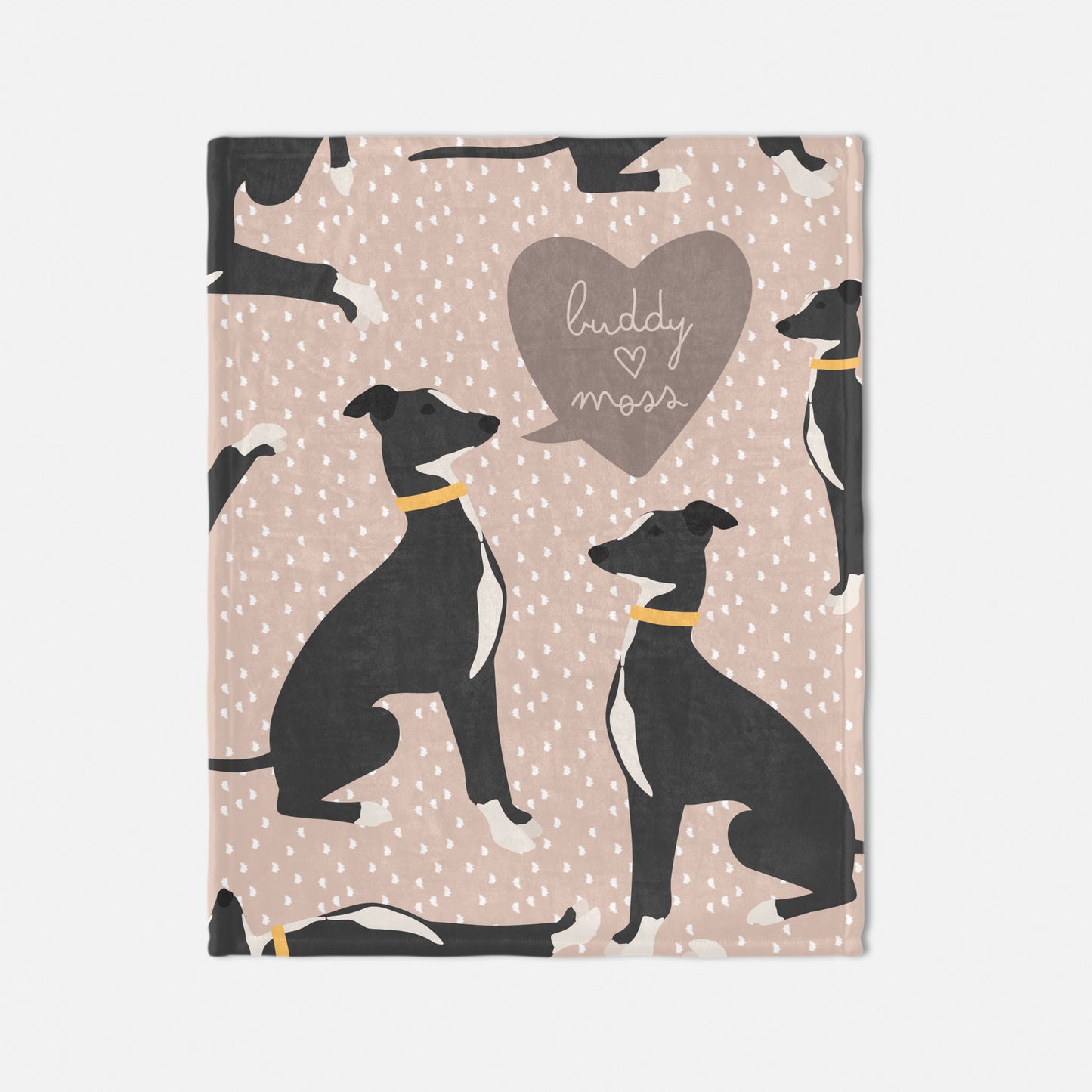 Greyhound Dog Personalized Baby Blanket