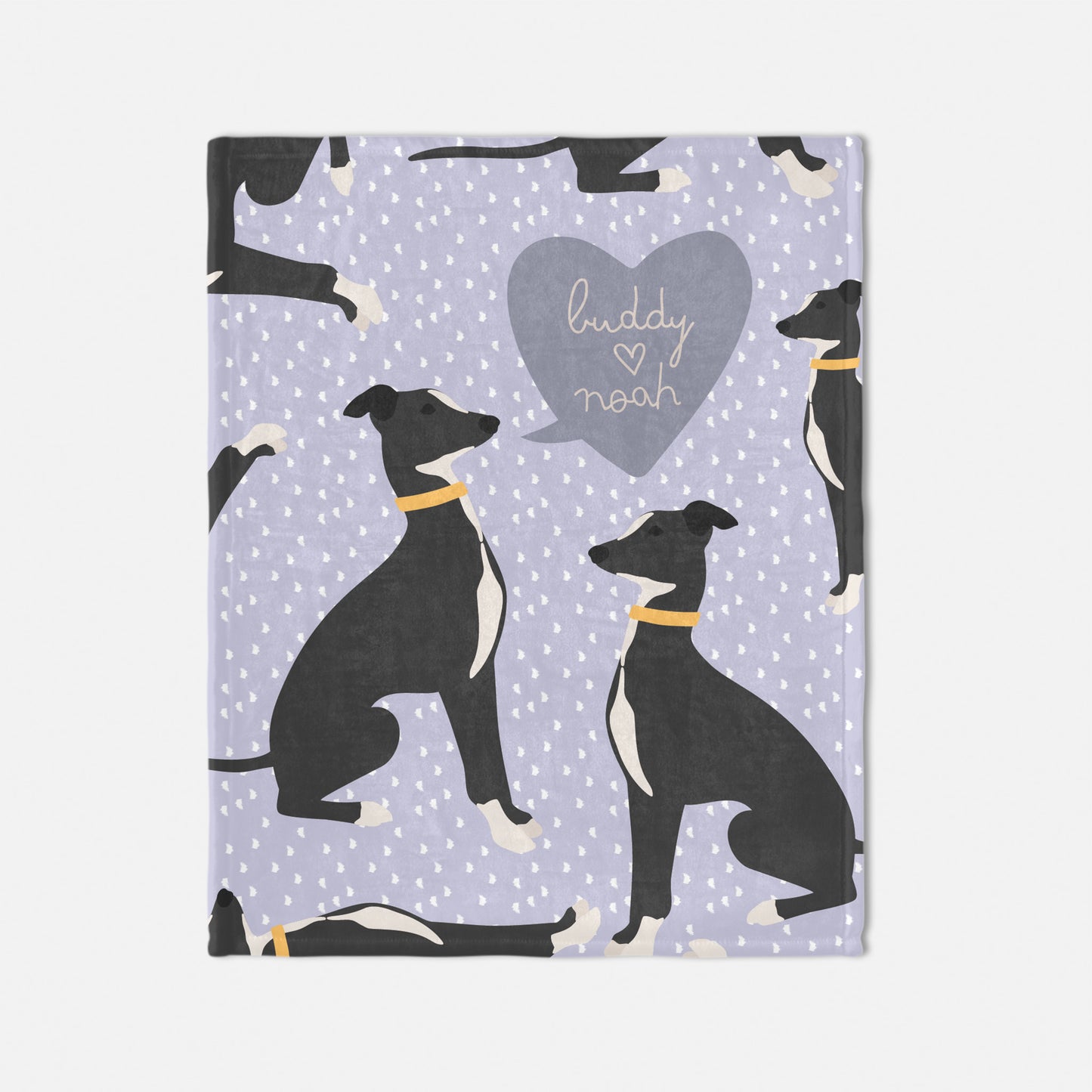 Greyhound Dog Personalized Baby Blanket