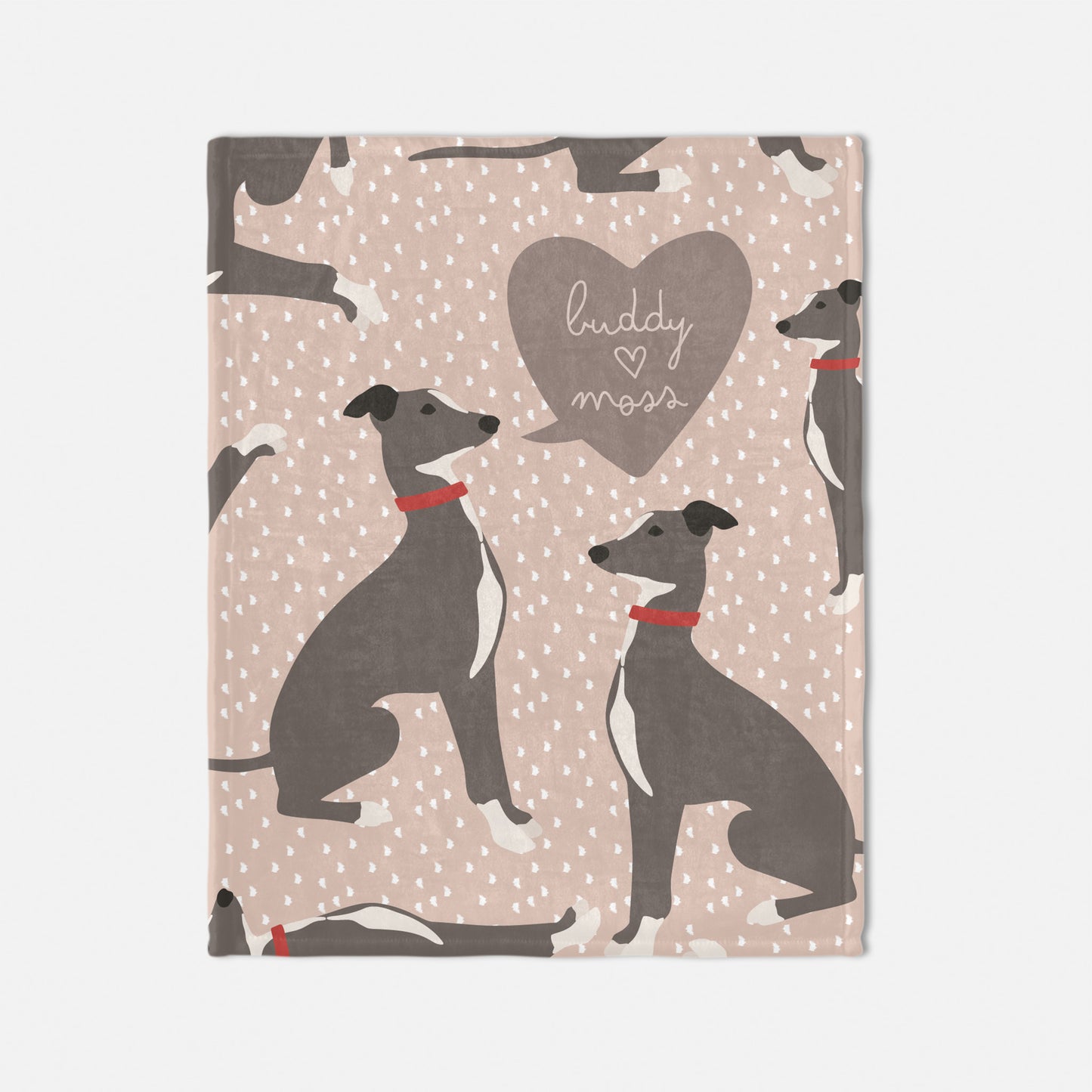 Greyhound Dog Personalized Baby Blanket