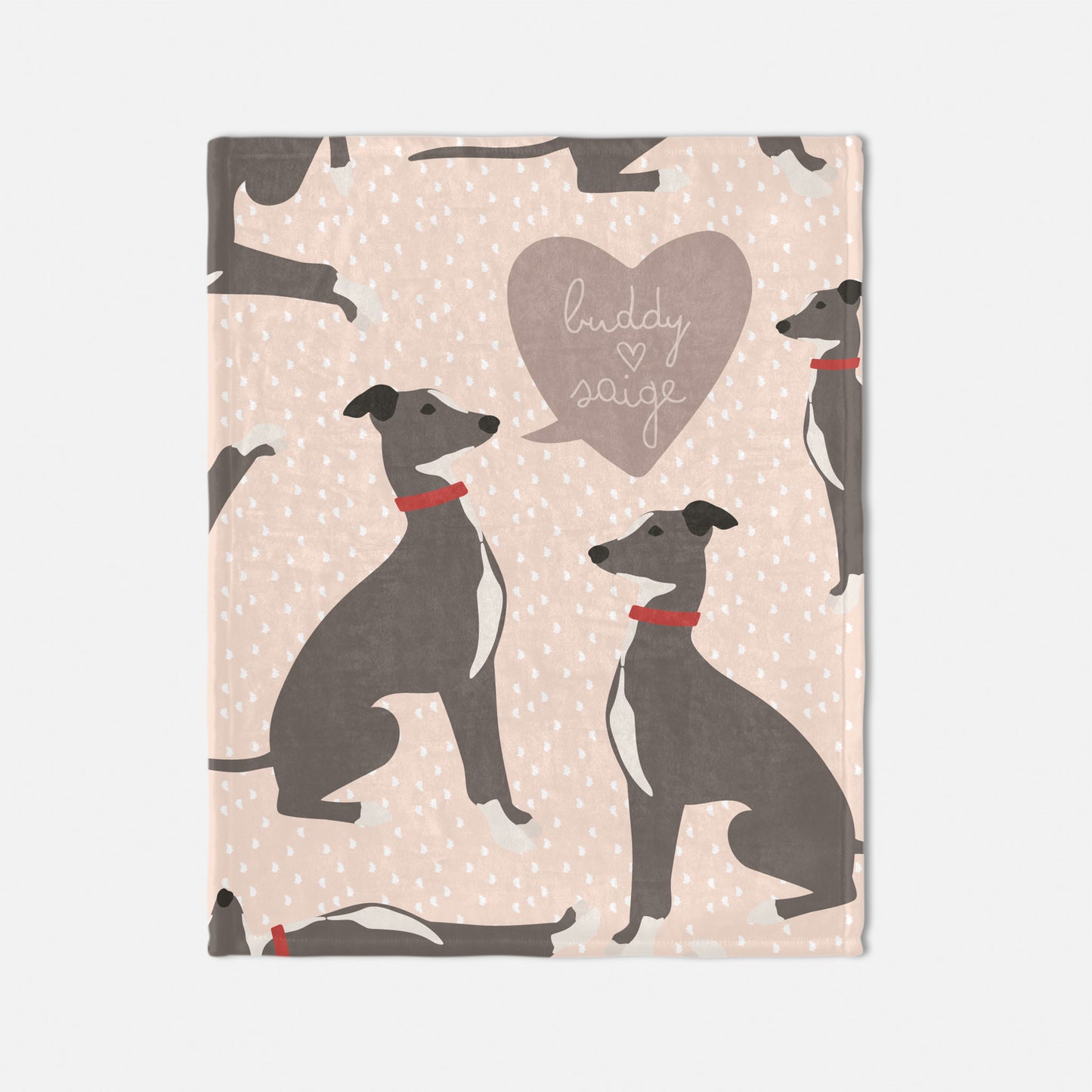 Greyhound Dog Personalized Baby Blanket