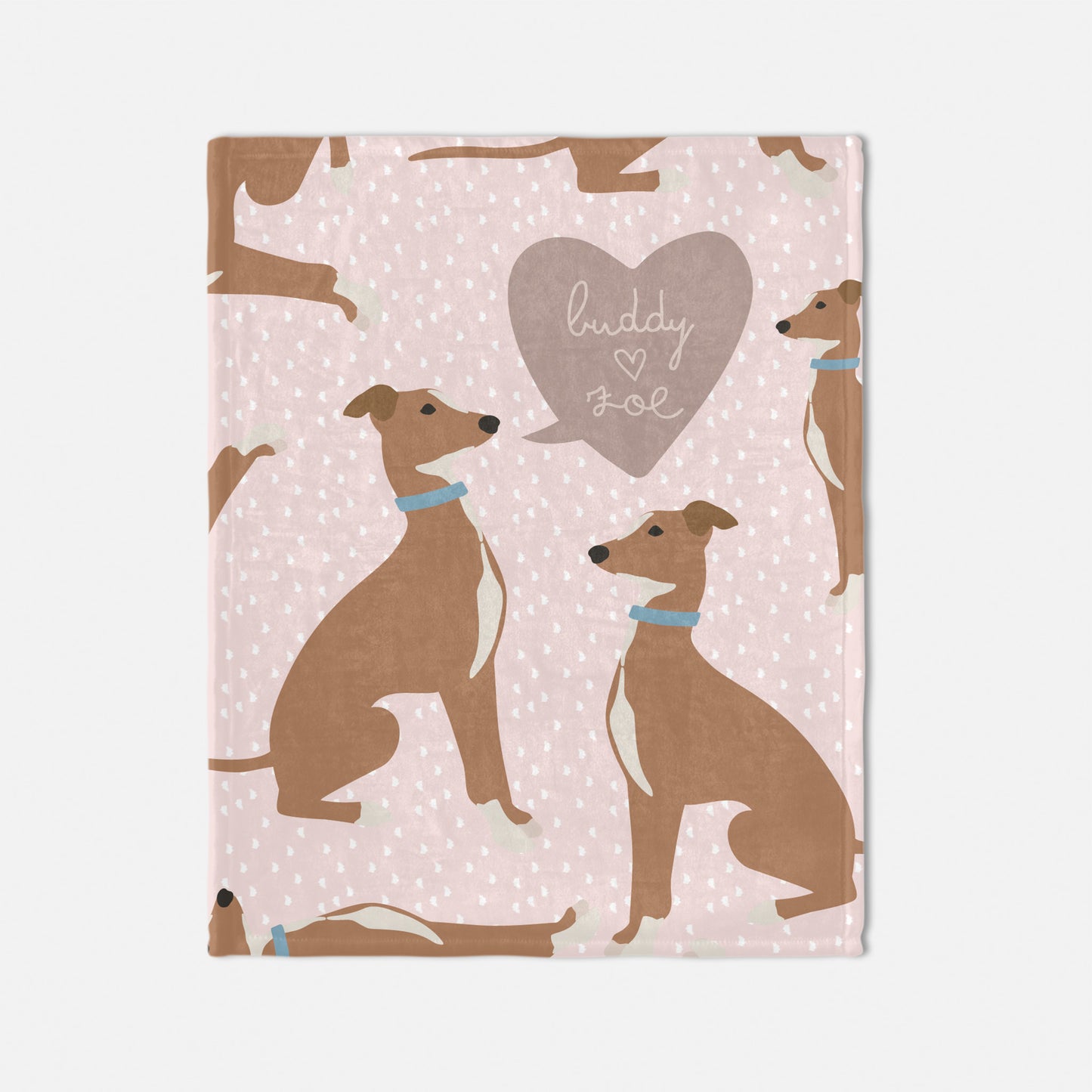 Greyhound Dog Personalized Baby Blanket