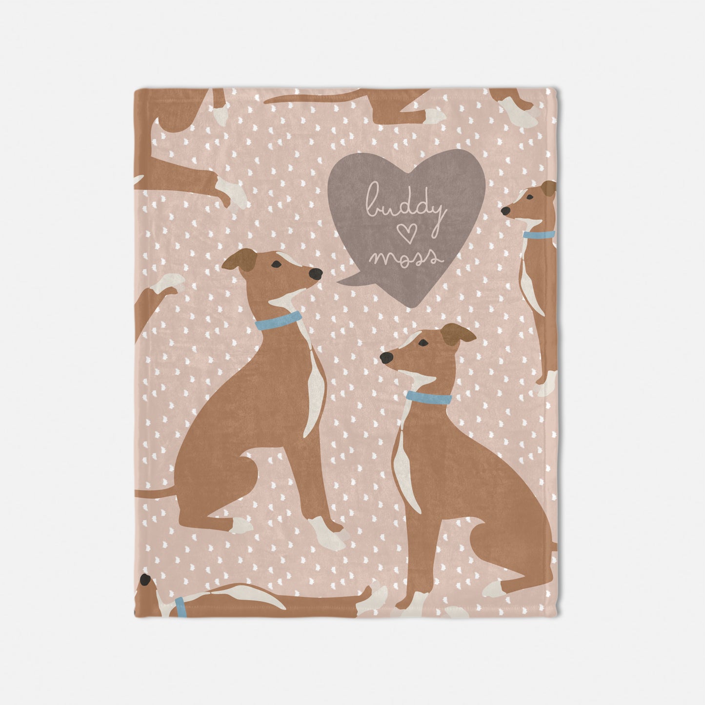 Greyhound Dog Personalized Baby Blanket