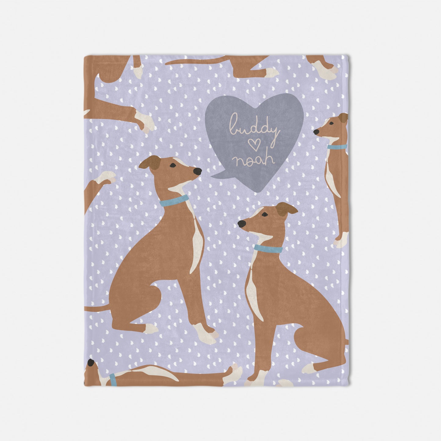 Greyhound Dog Personalized Baby Blanket