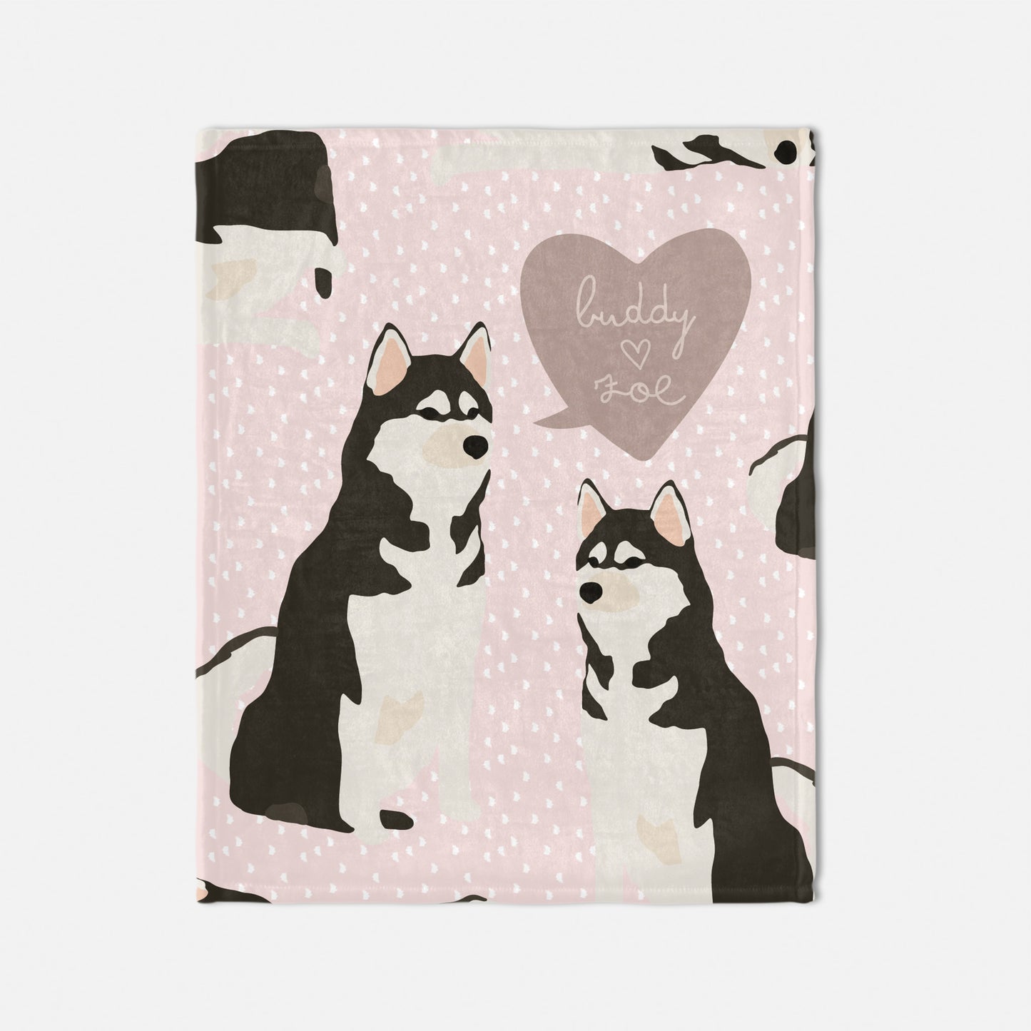 Husky Dog Personalized Baby Blanket