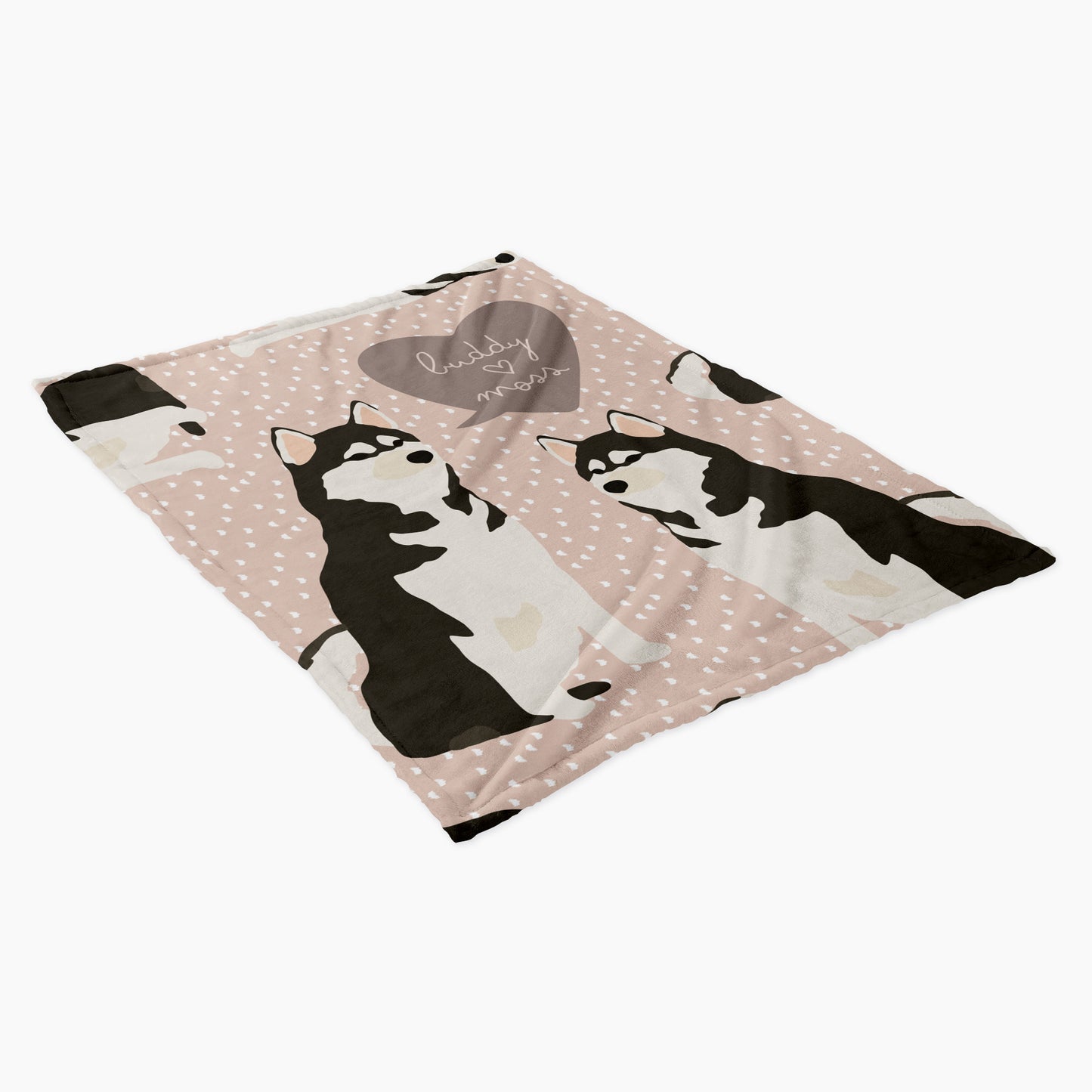 Husky Dog Personalized Baby Blanket