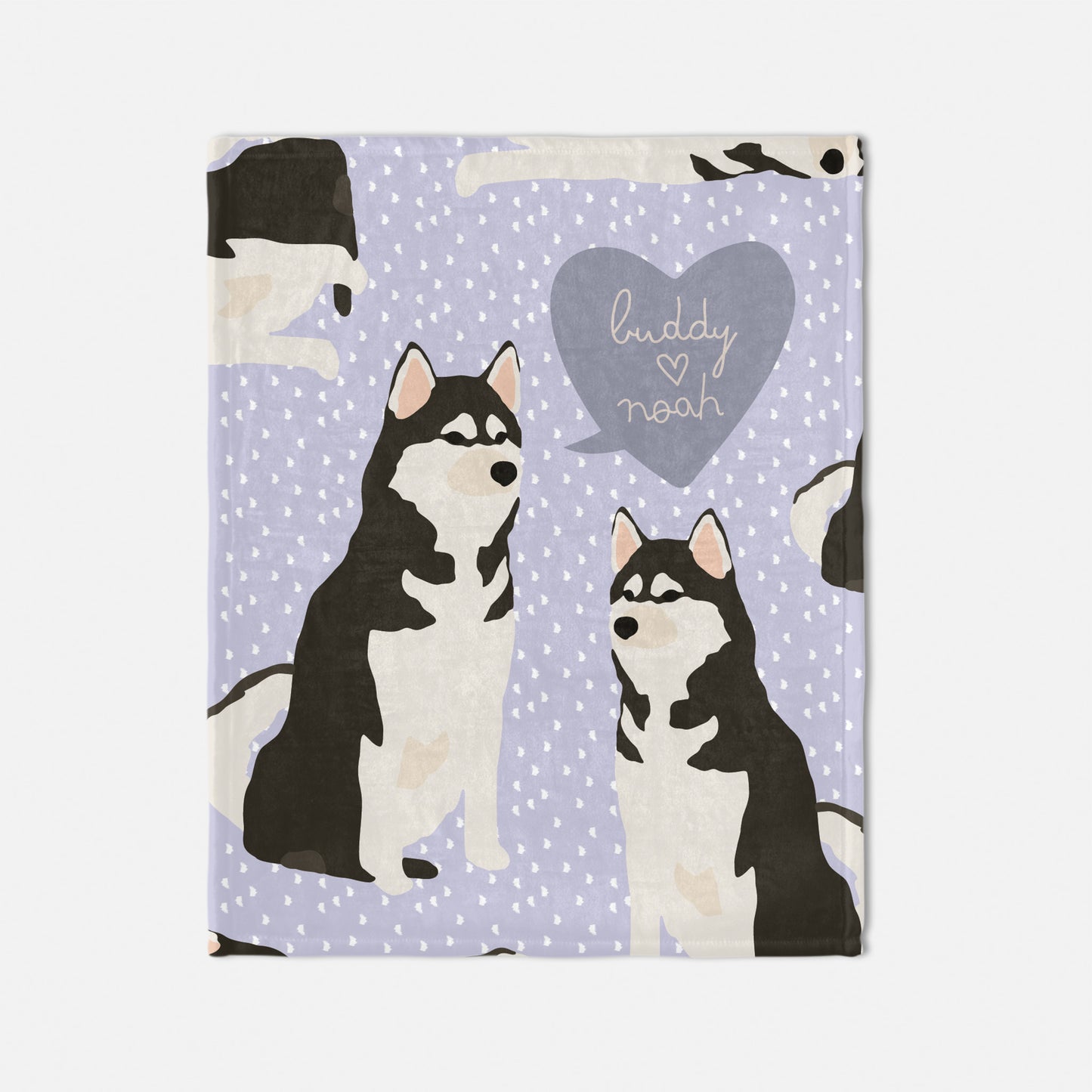 Husky Dog Personalized Baby Blanket