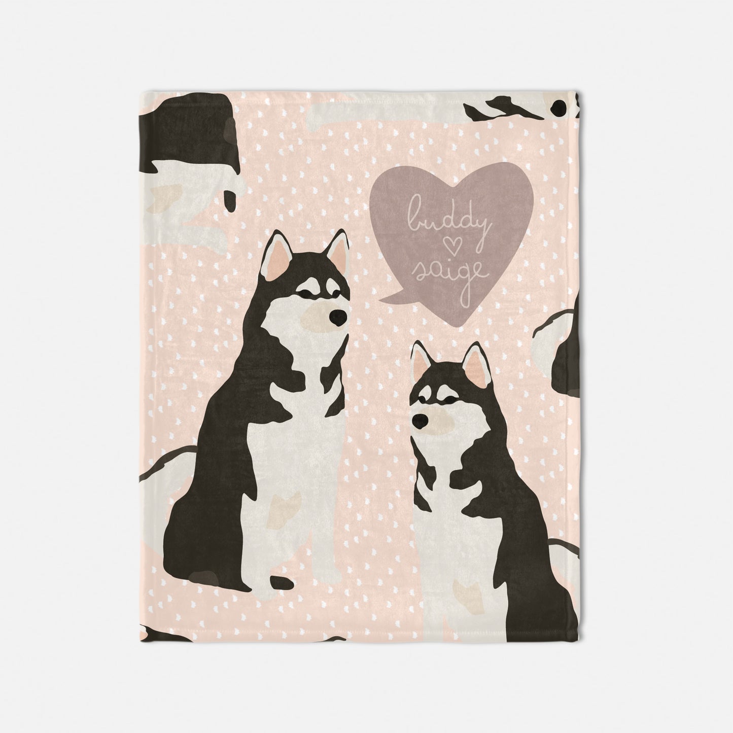 Husky Dog Personalized Baby Blanket
