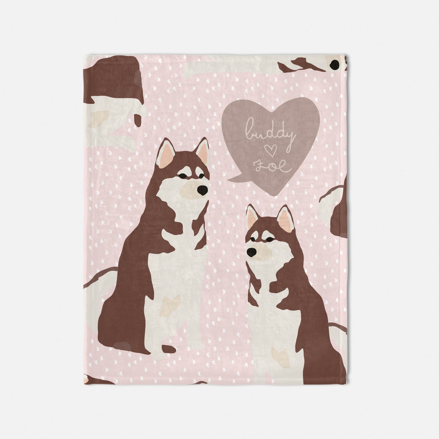 Husky Dog Personalized Baby Blanket