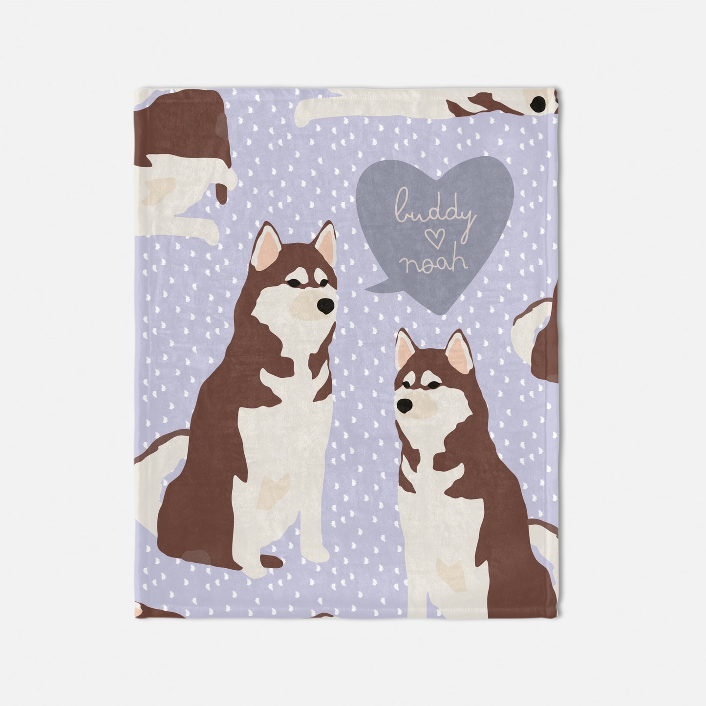 Husky Dog Personalized Baby Blanket