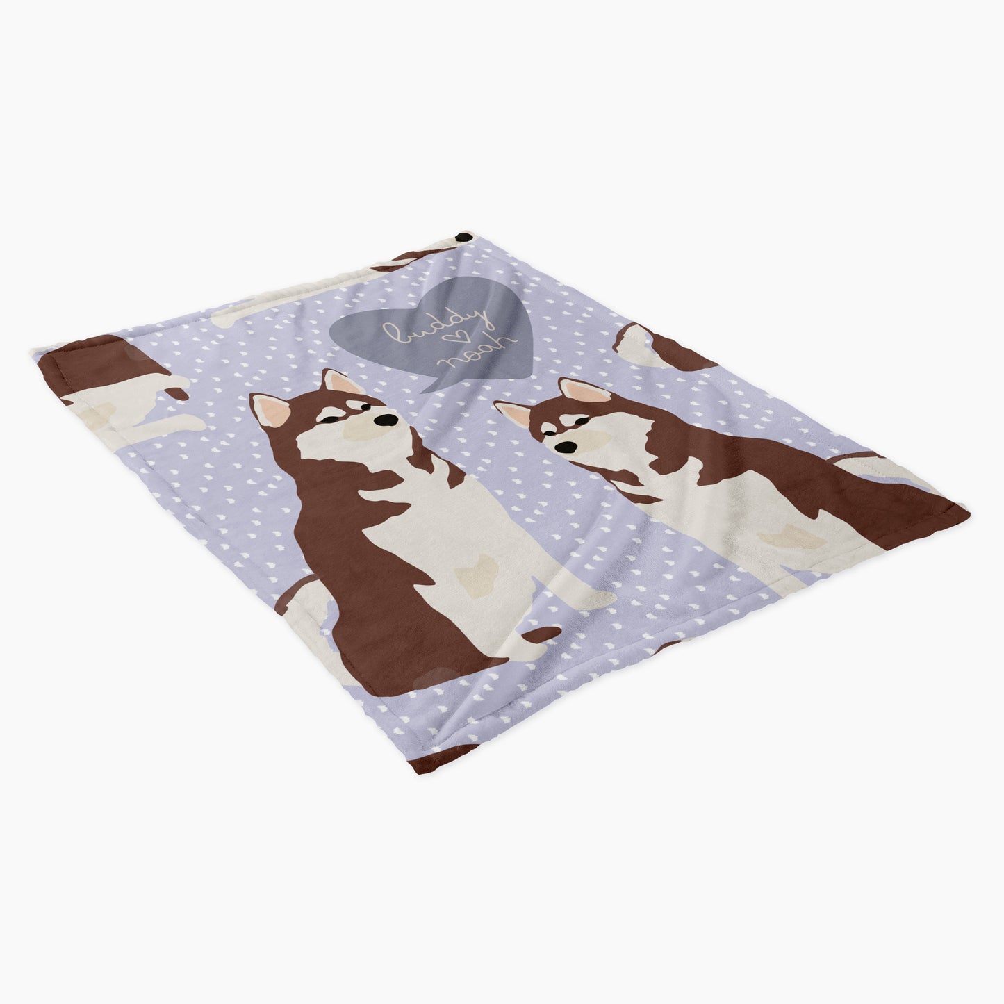 Husky Dog Personalized Baby Blanket