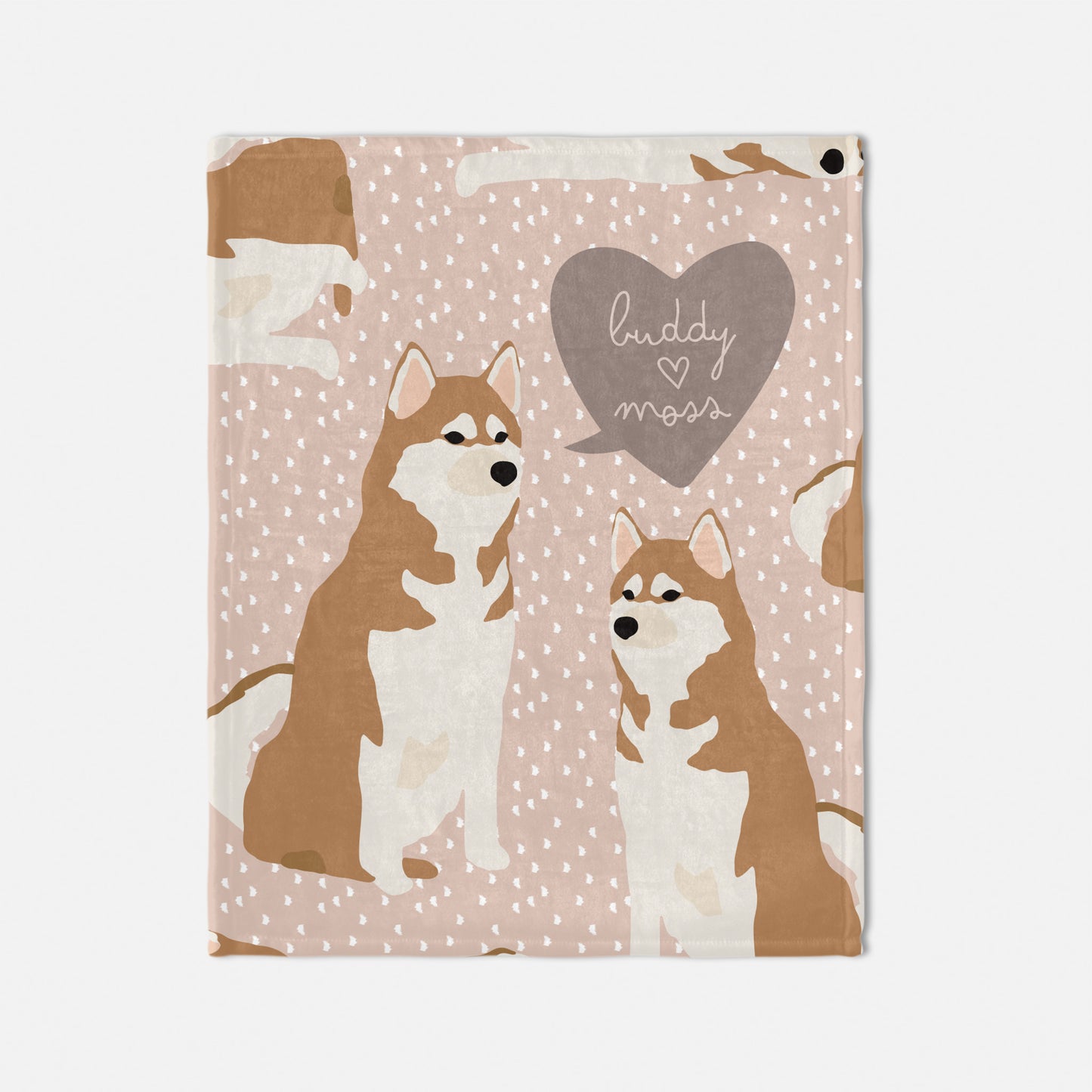 Husky Dog Personalized Baby Blanket