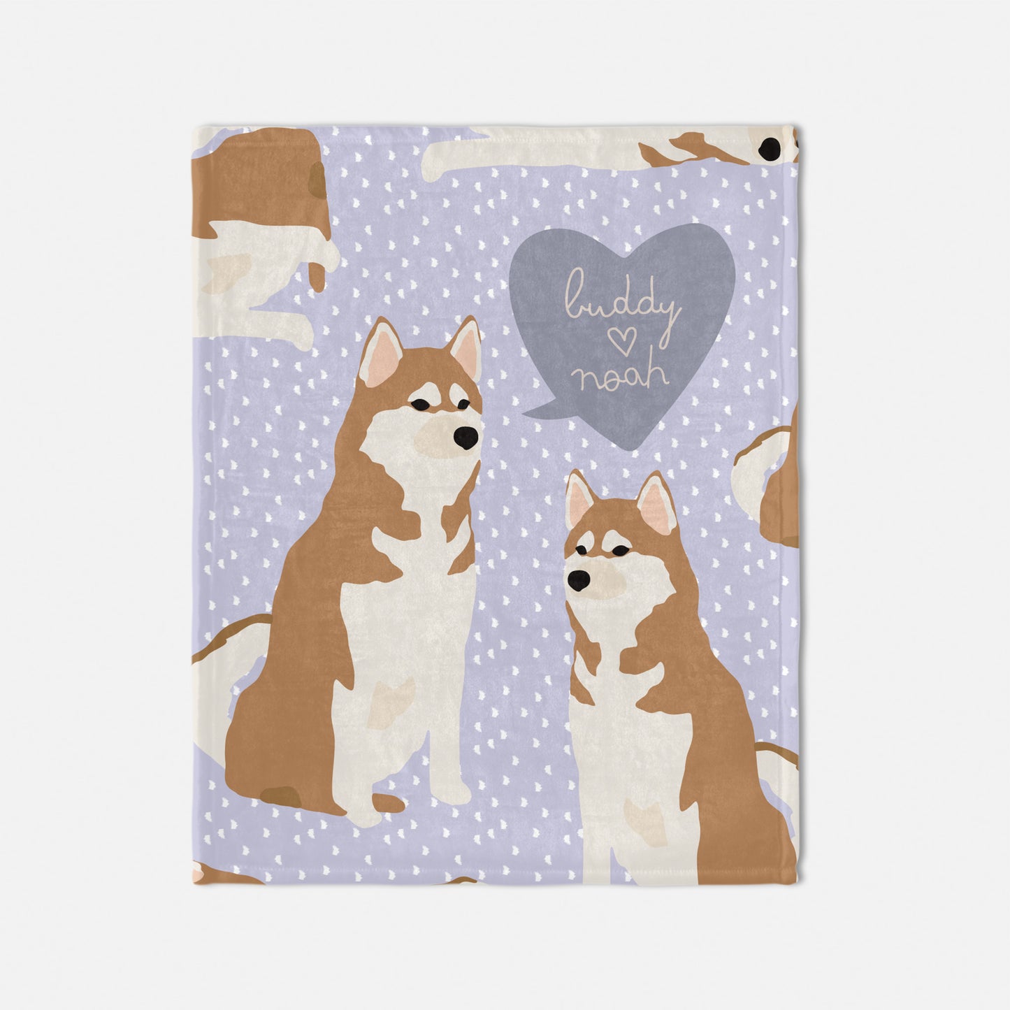 Husky Dog Personalized Baby Blanket