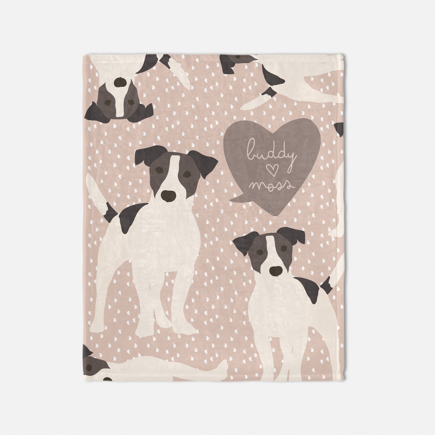Jack Russell Dog Personalized Baby Blanket