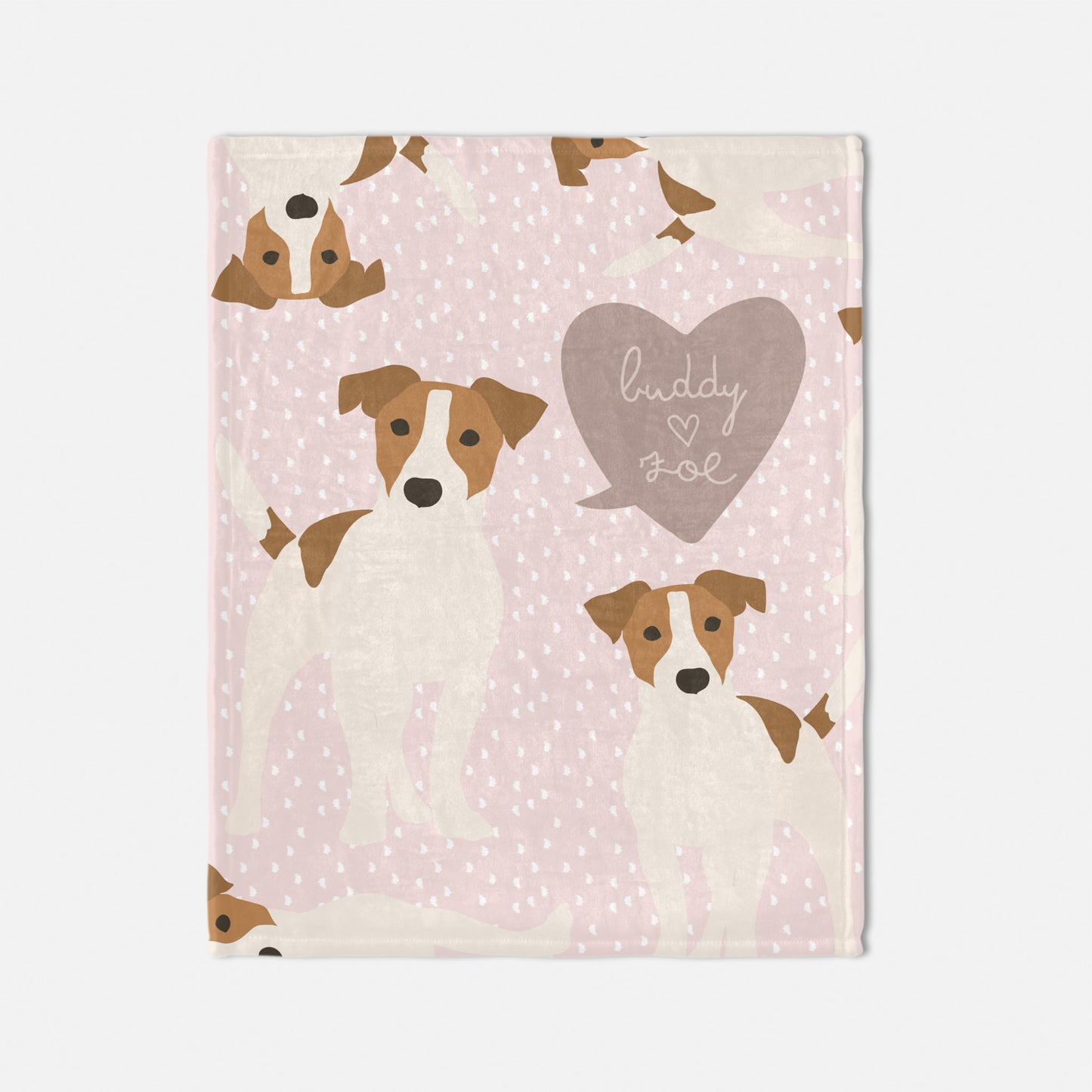 Jack Russell Dog Personalized Baby Blanket