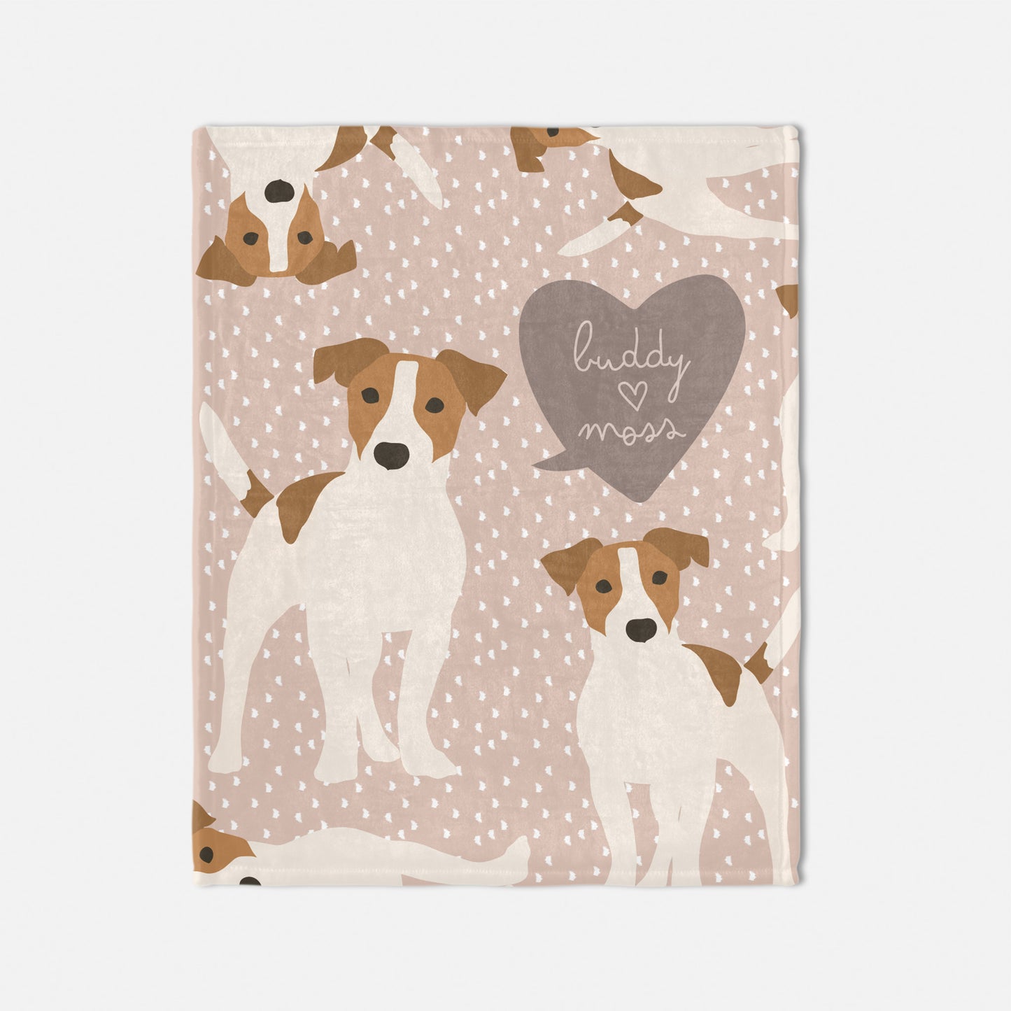 Jack Russell Dog Personalized Baby Blanket