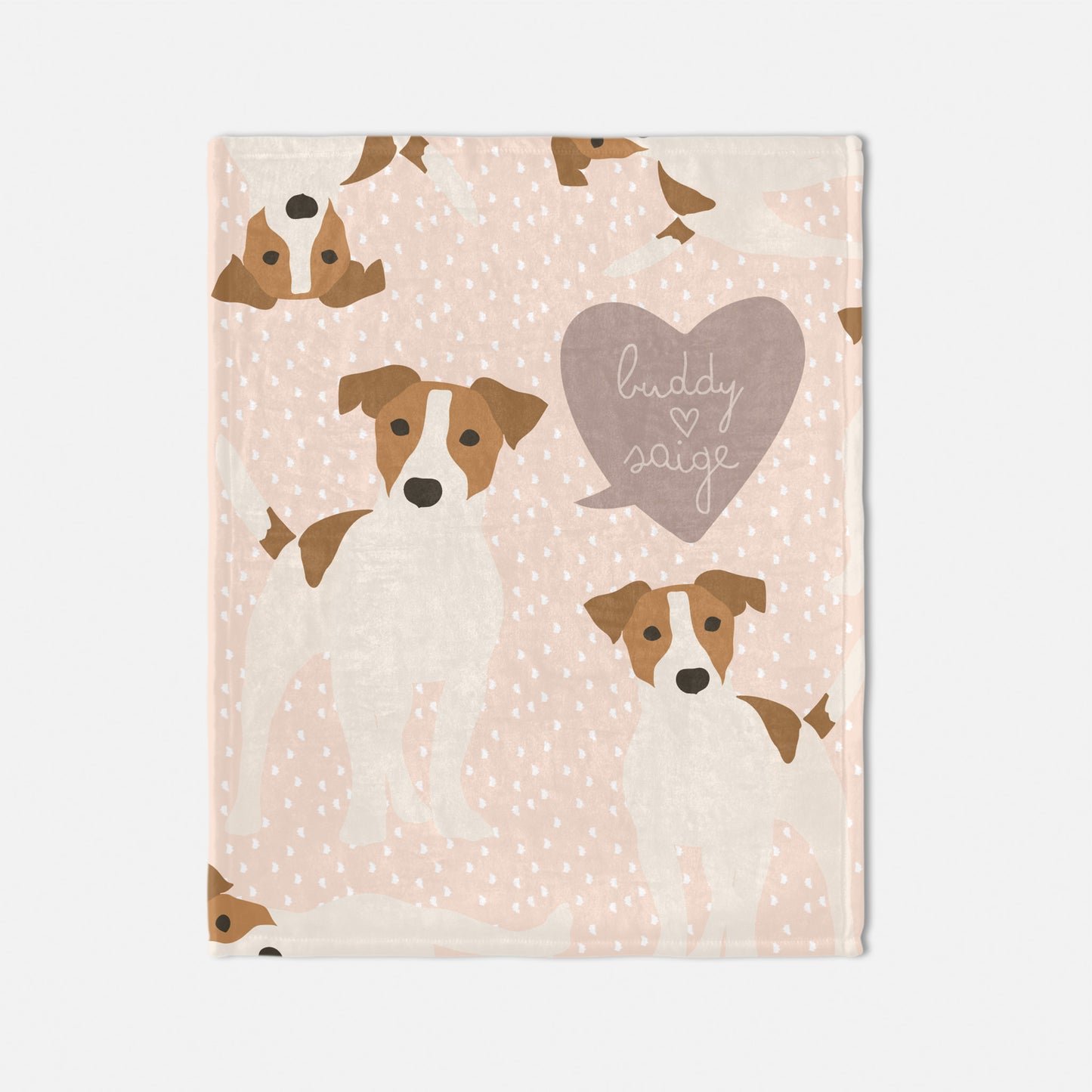 Jack Russell Dog Personalized Baby Blanket