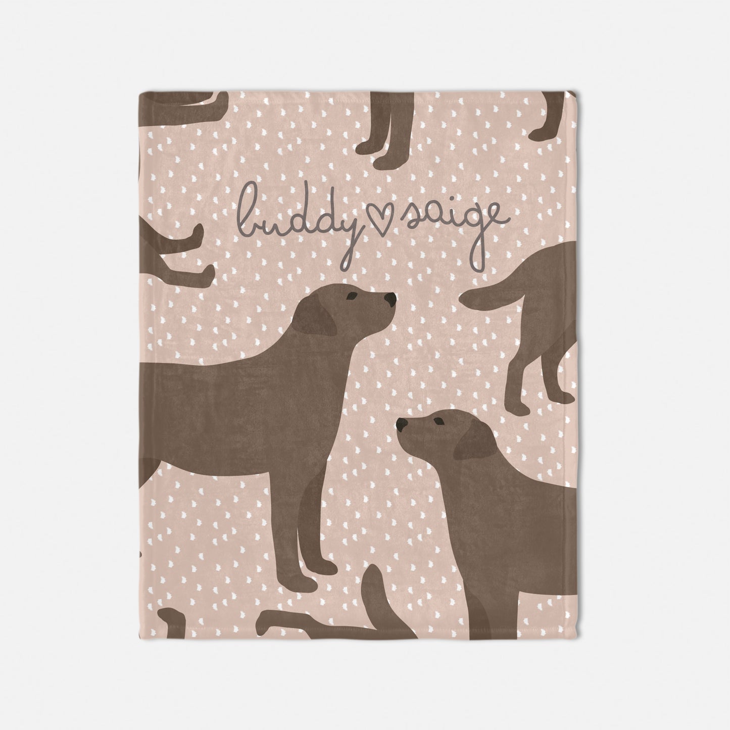 Labrador Dog Personalized Baby Blanket