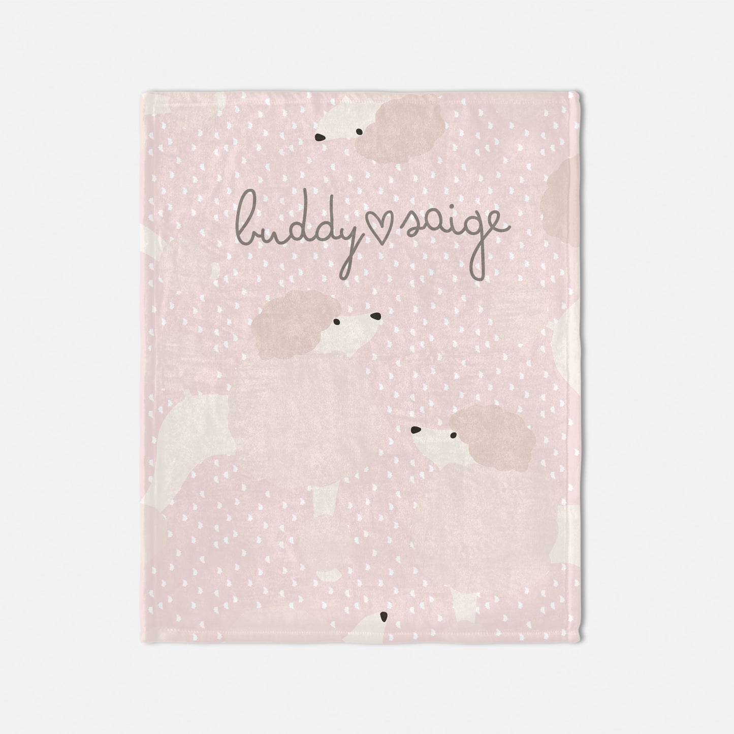 Poodle Dog Lion Cut Personalized Baby Blanket