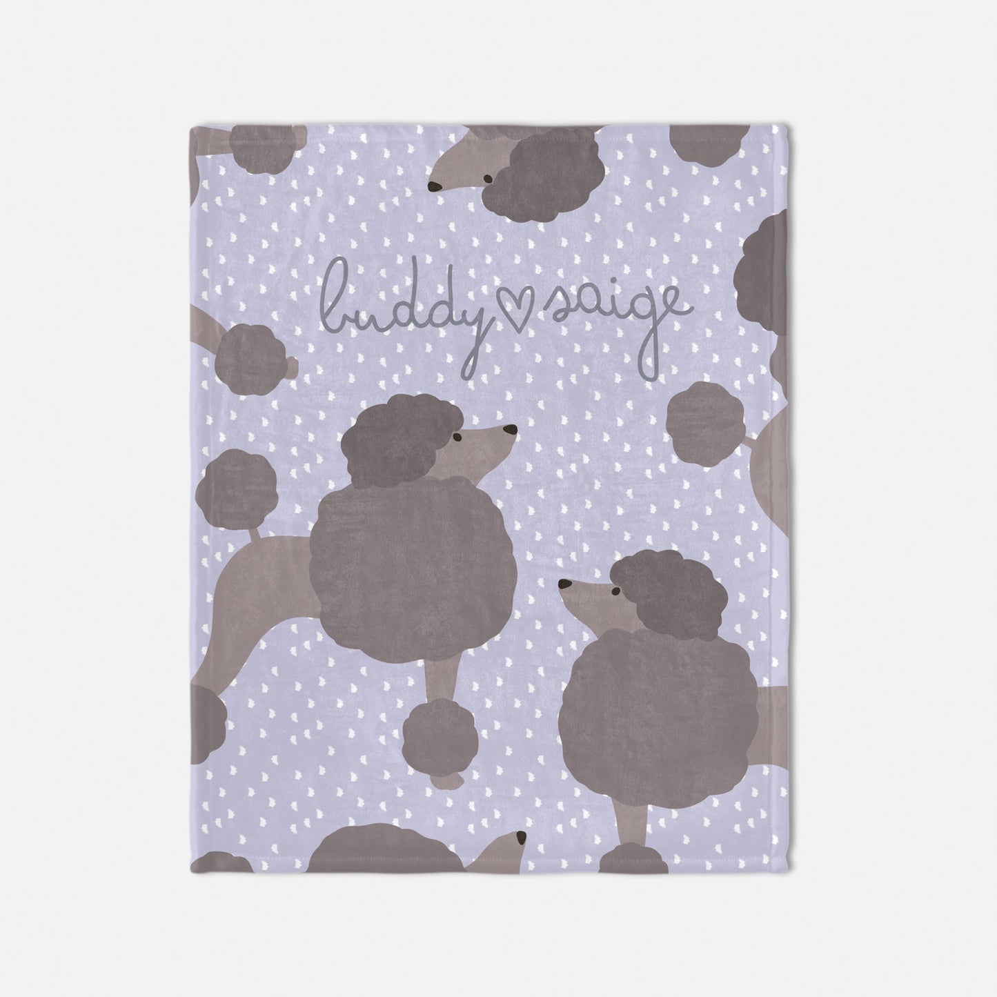 Poodle Dog Lion Cut Personalized Baby Blanket
