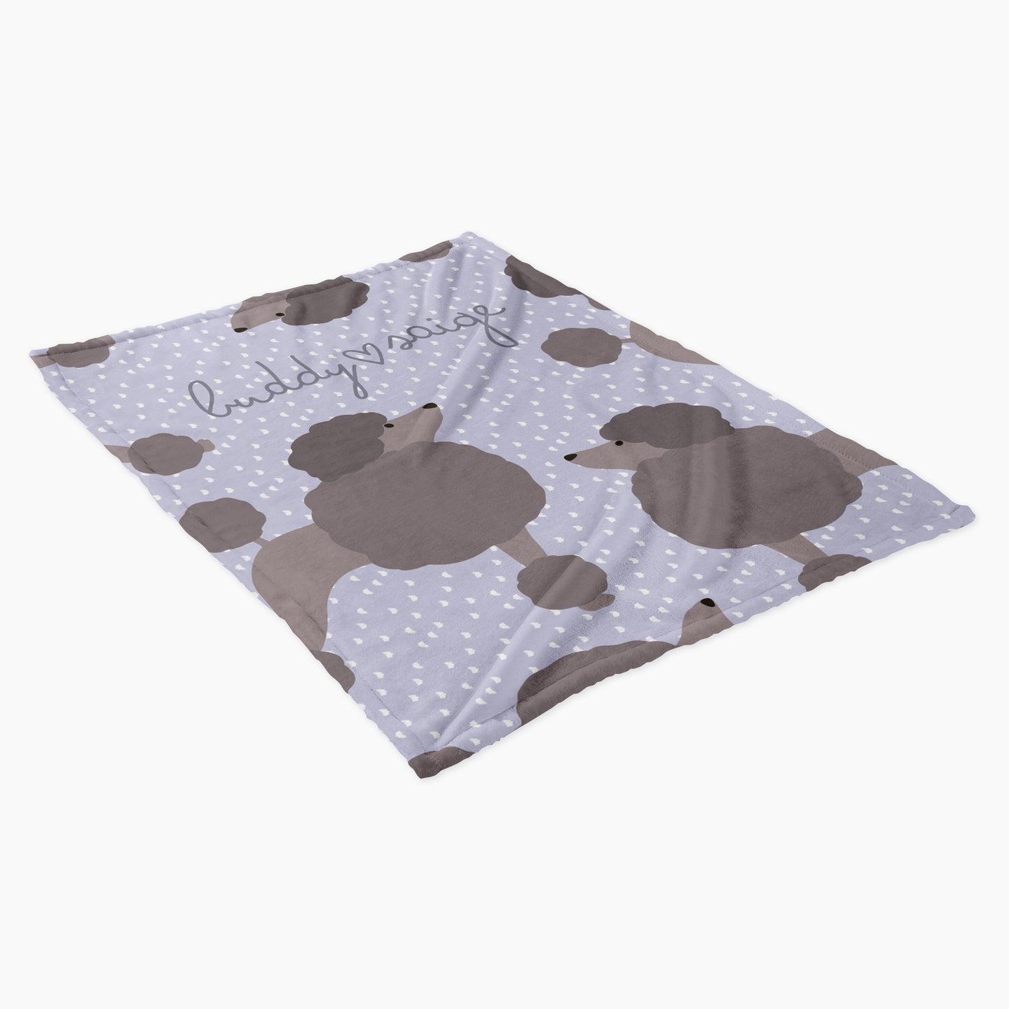 Poodle Dog Lion Cut Personalized Baby Blanket