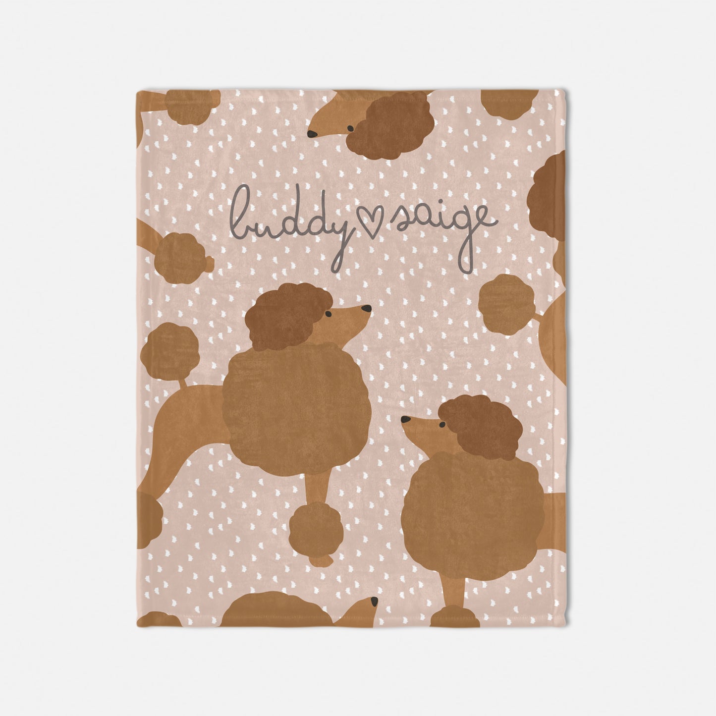 Poodle Dog Lion Cut Personalized Baby Blanket