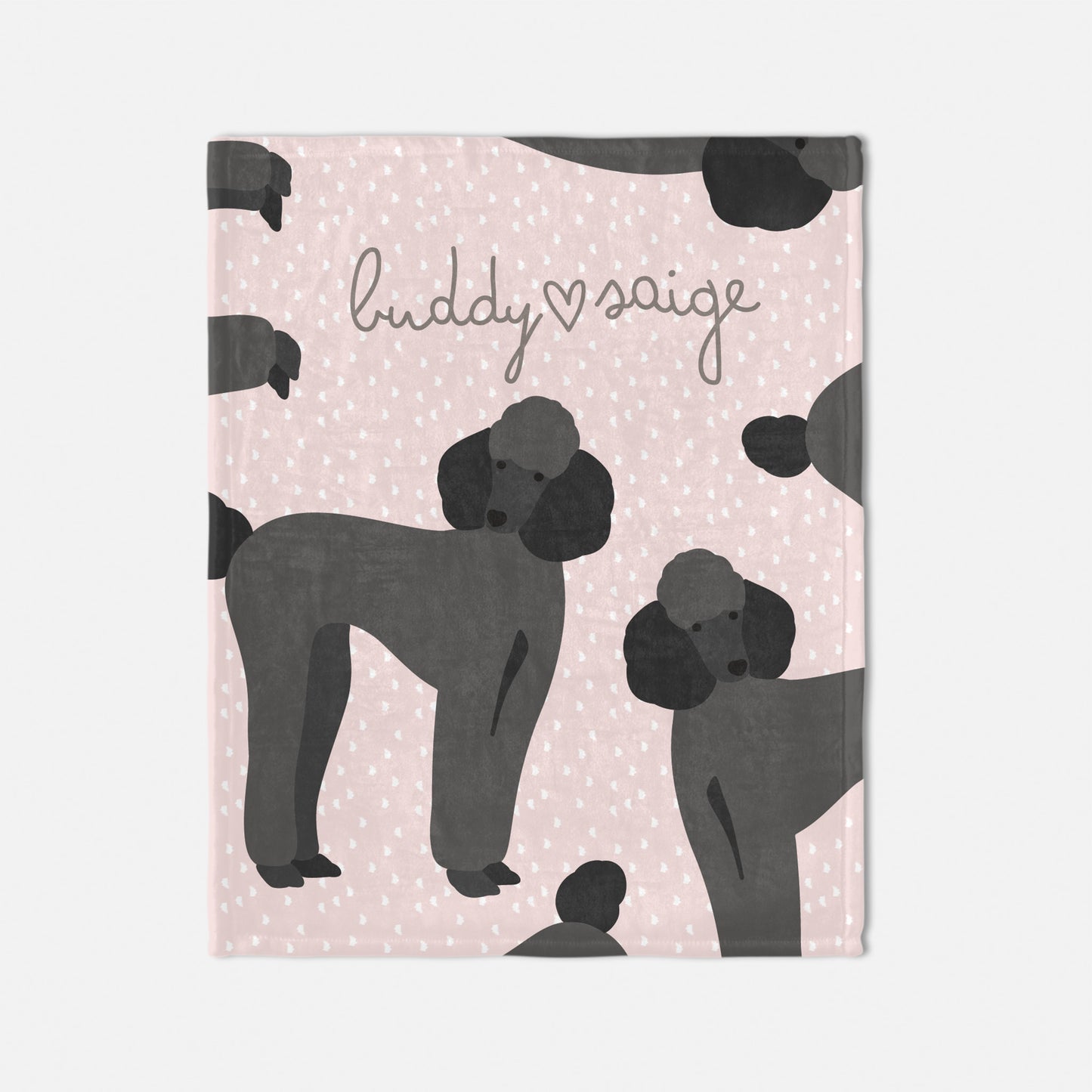 Poodle Dog Personalized Baby Blanket