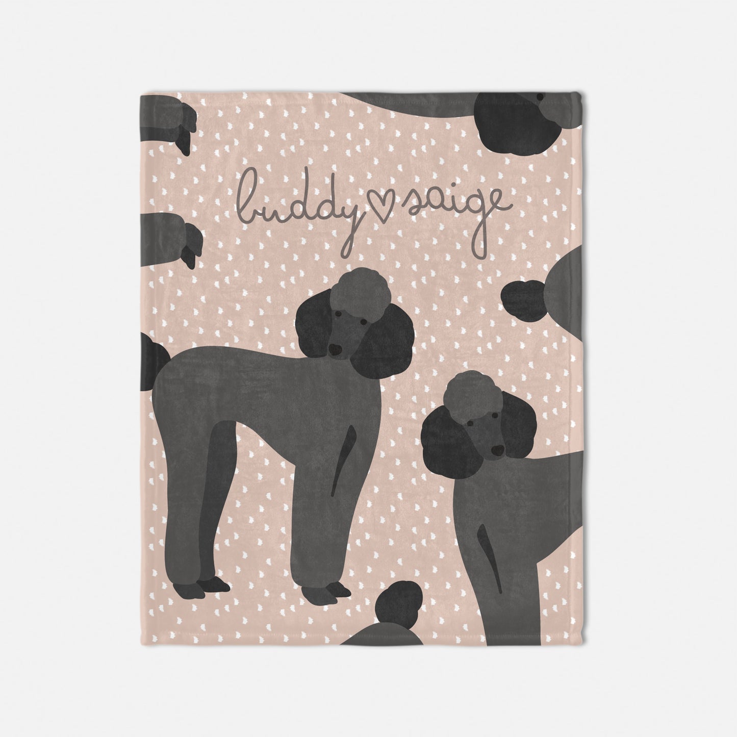 Poodle Dog Personalized Baby Blanket