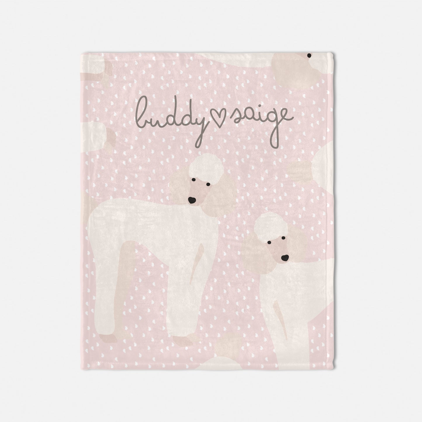 Poodle Dog Personalized Baby Blanket