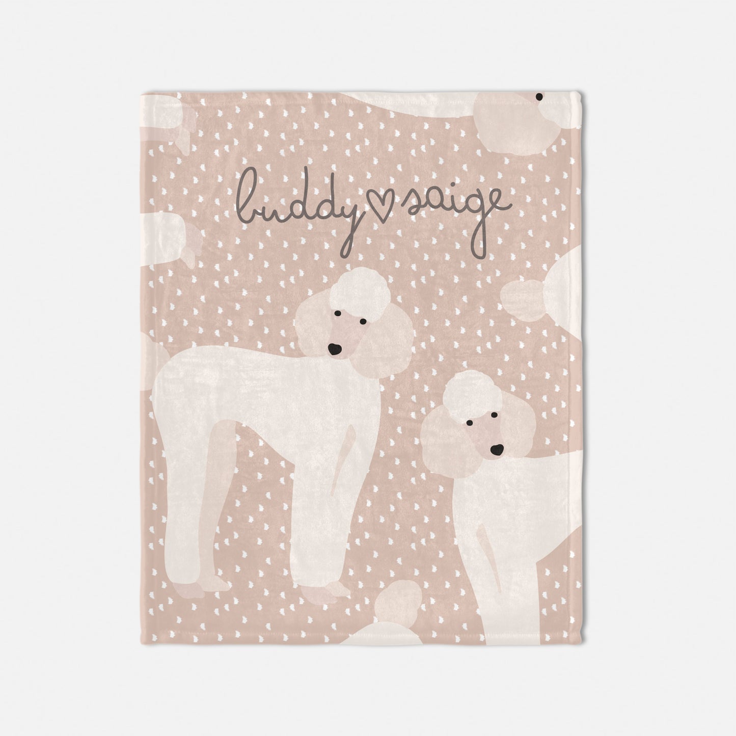 Poodle Dog Personalized Baby Blanket