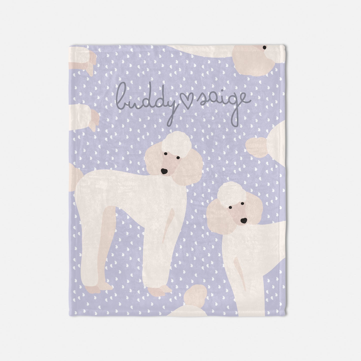 Poodle Dog Personalized Baby Blanket