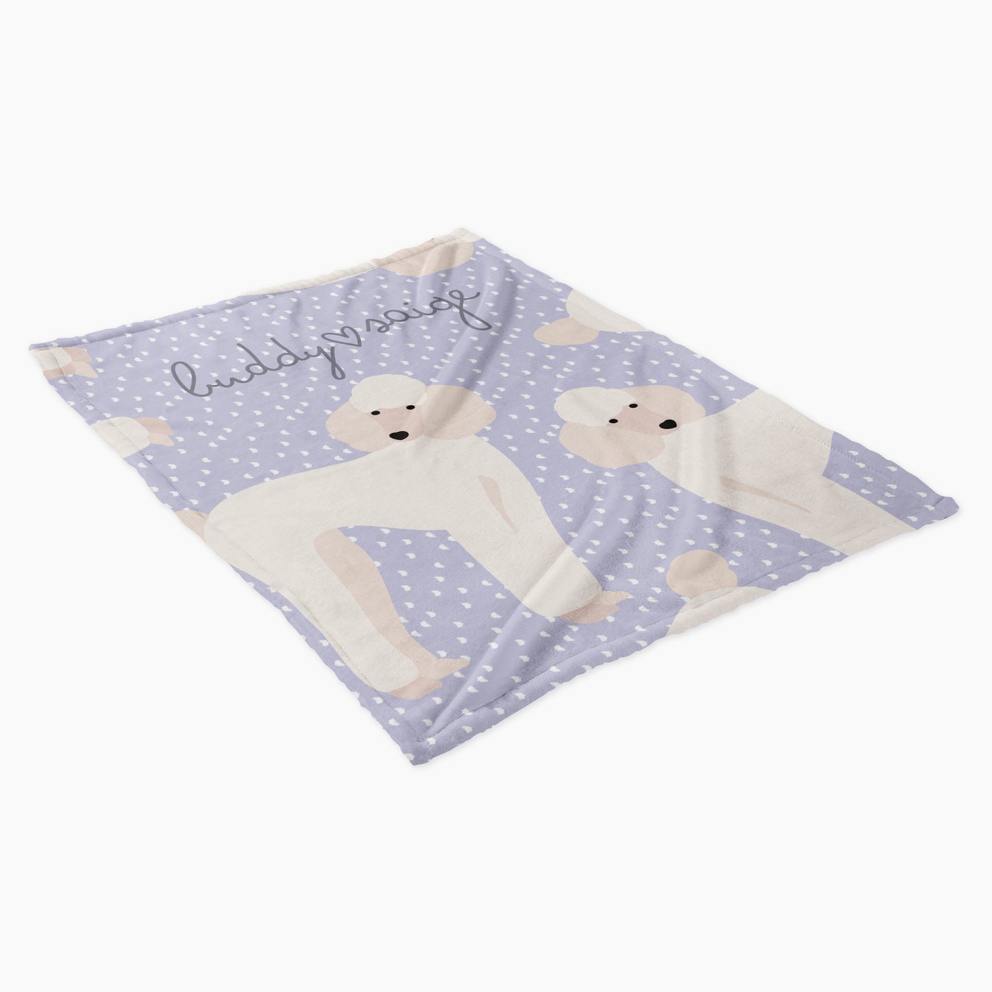 Poodle Dog Personalized Baby Blanket