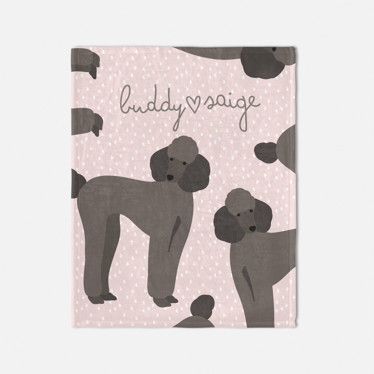 Poodle Dog Personalized Baby Blanket