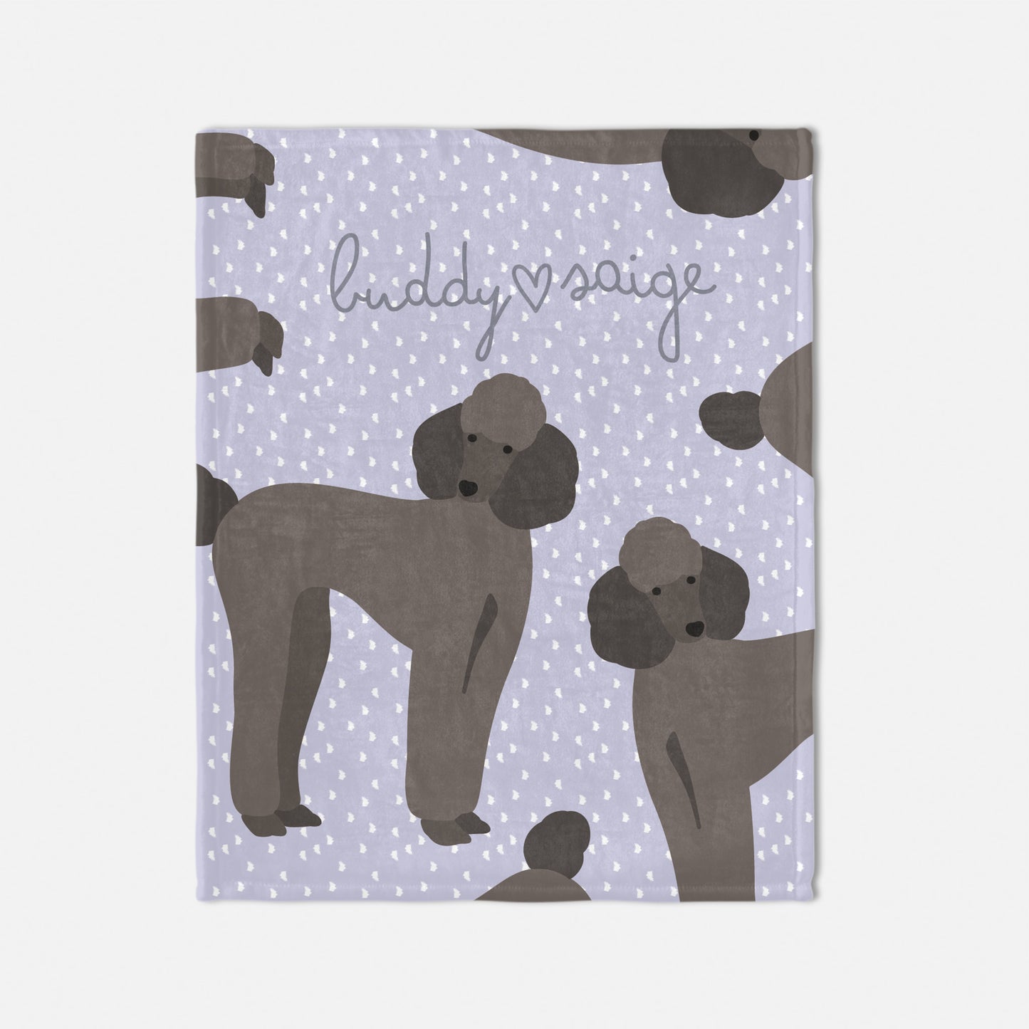 Poodle Dog Personalized Baby Blanket